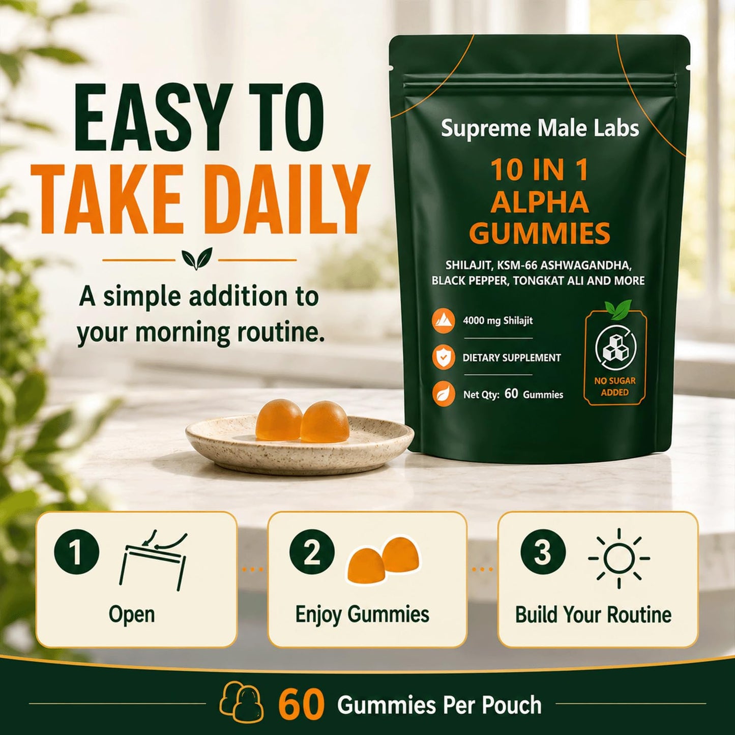 Supreme Male Labs Supreme Male Alpha Gummies 60 Count