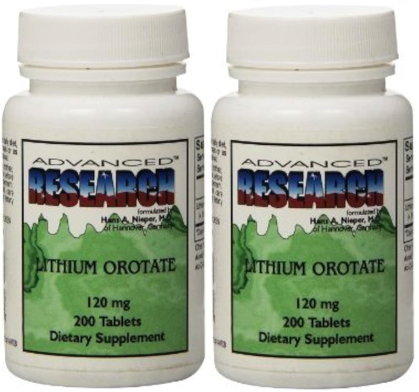 NCI Advanced Research Dr. Hans Nieper Lithium Orotate Tablets 120 mg, 400 Tablets