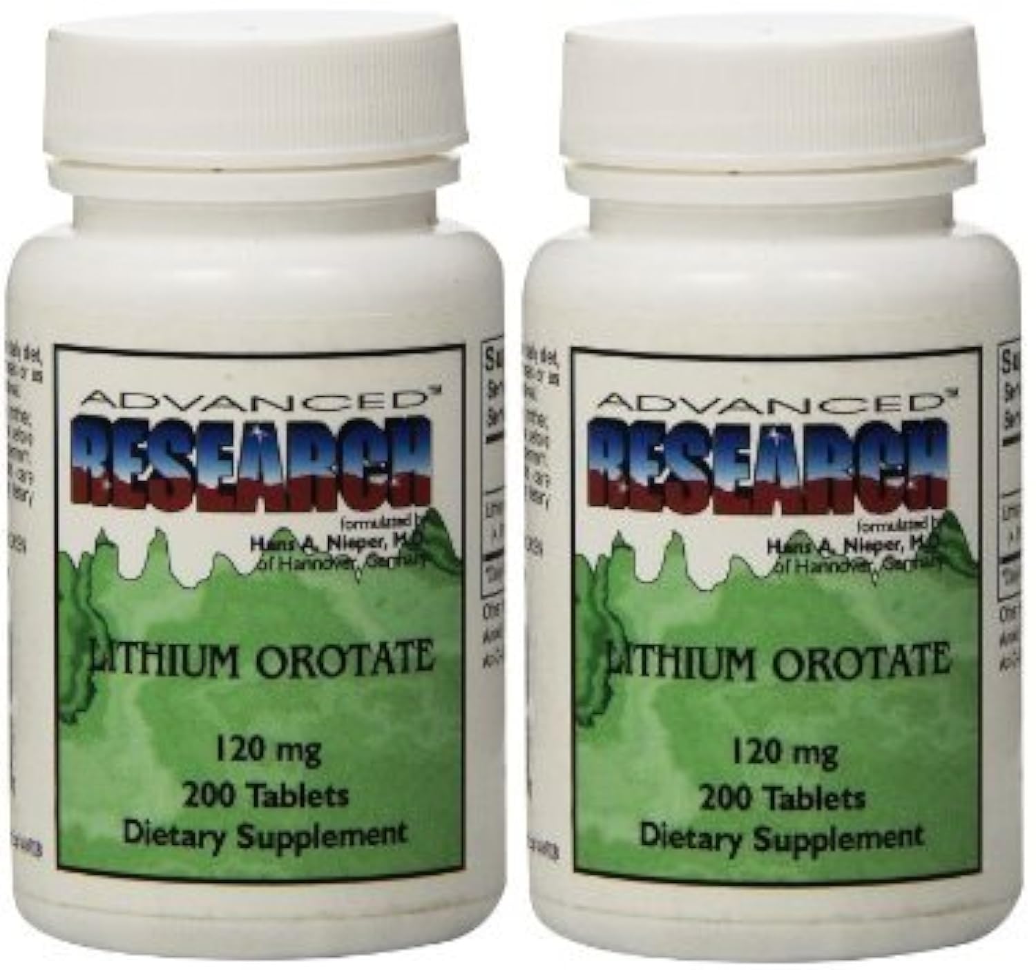 NCI Advanced Research Dr. Hans Nieper Lithium Orotate Tablets 120 mg, 400 Tablets
