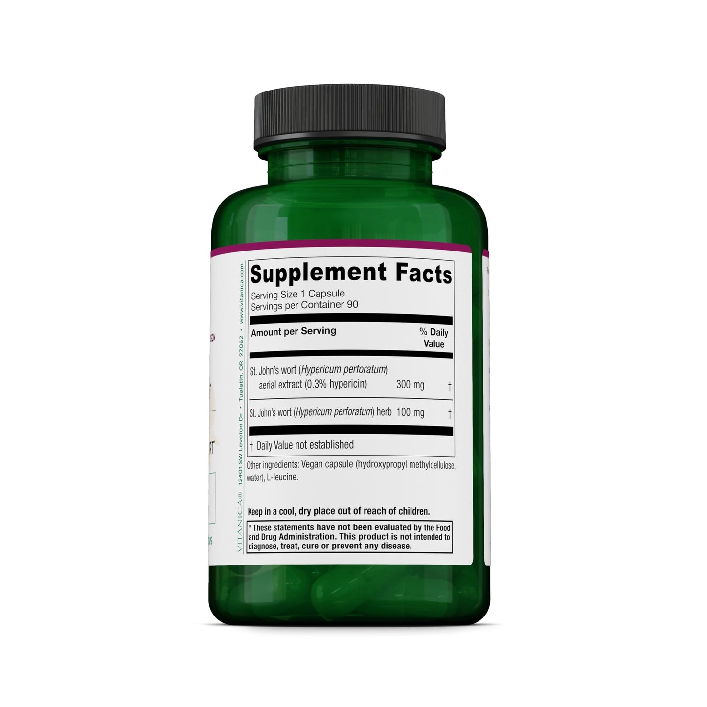 Vitanica St. John's Wort Capsules 90 Count
