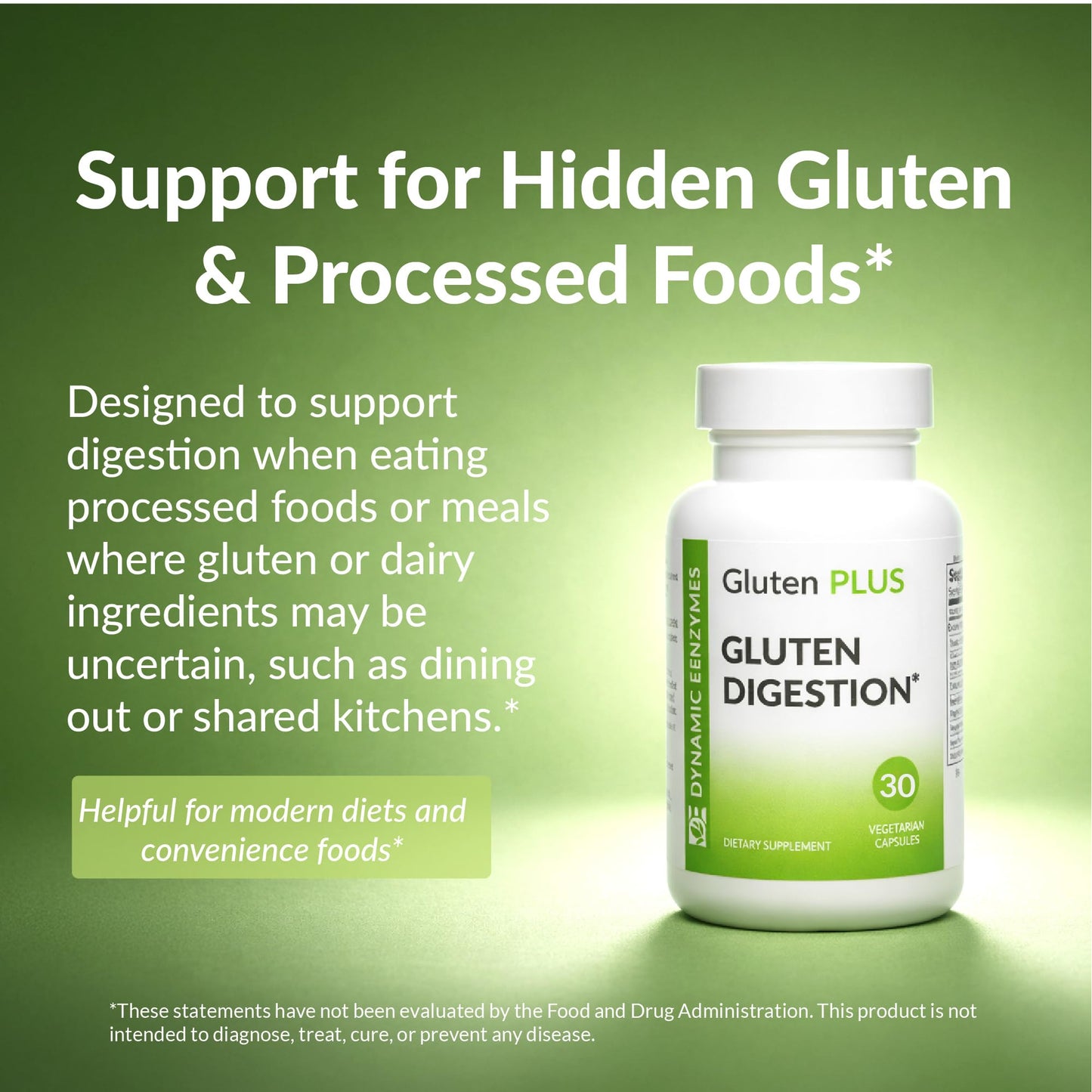 Dynamic Enzymes Gluten Plus Advanced Digestive Enzymes 30 Capsules