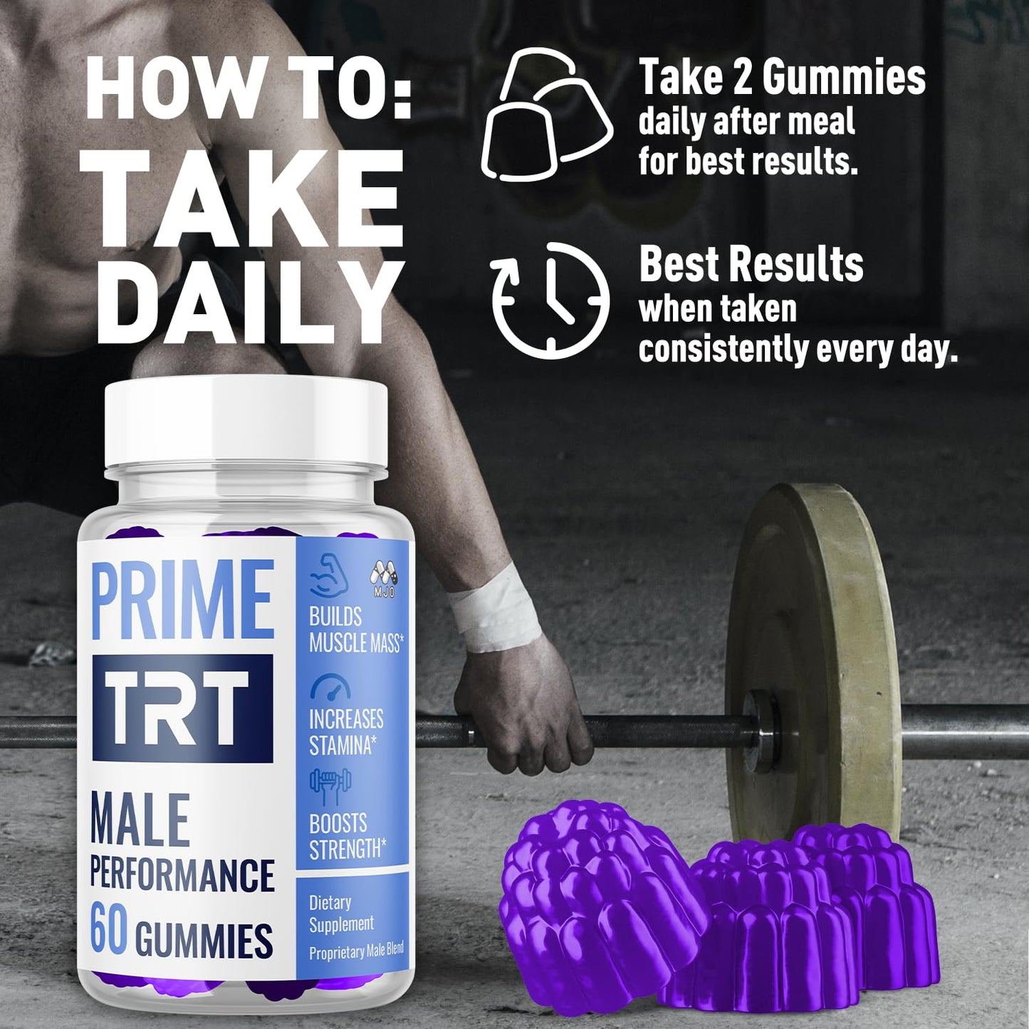 MJO Prime TRT Gummies 120 Gummies
