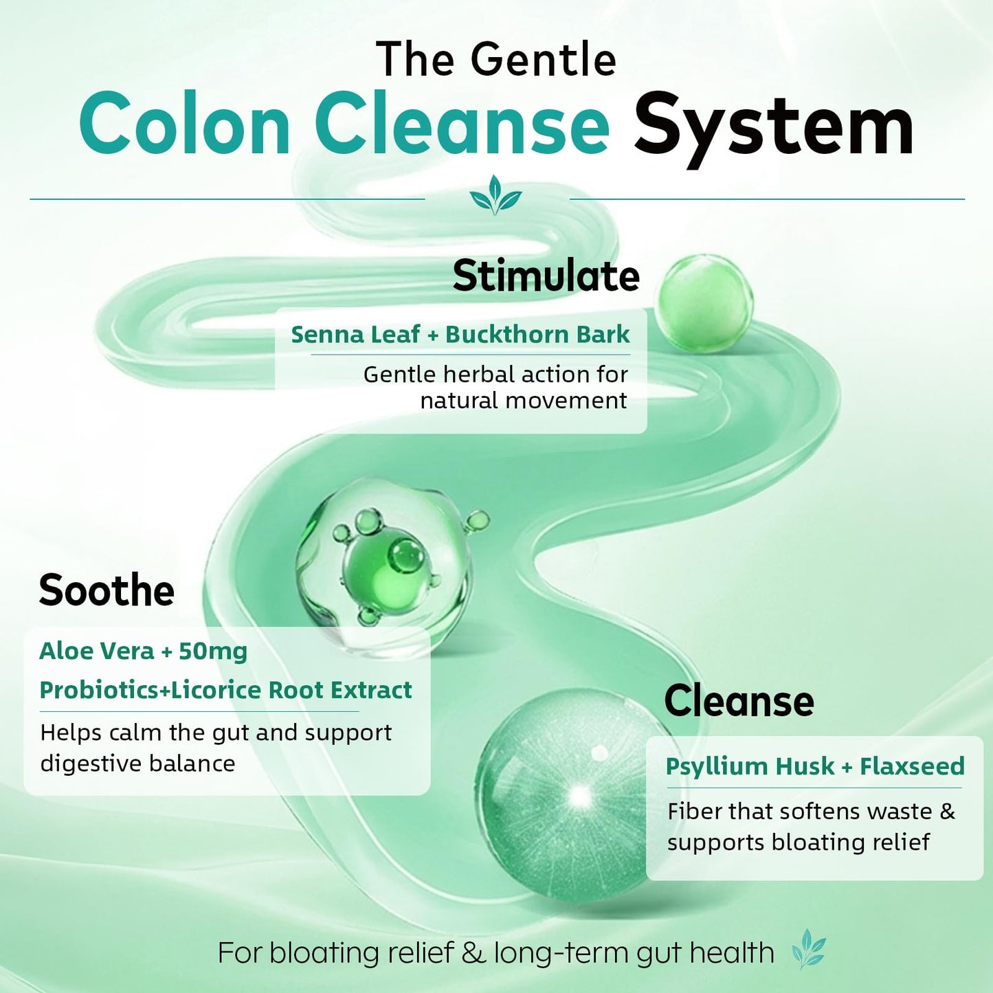 Novafun Colon Cleanse Supplement with Psyllium & Probiotics, 30 Capsules