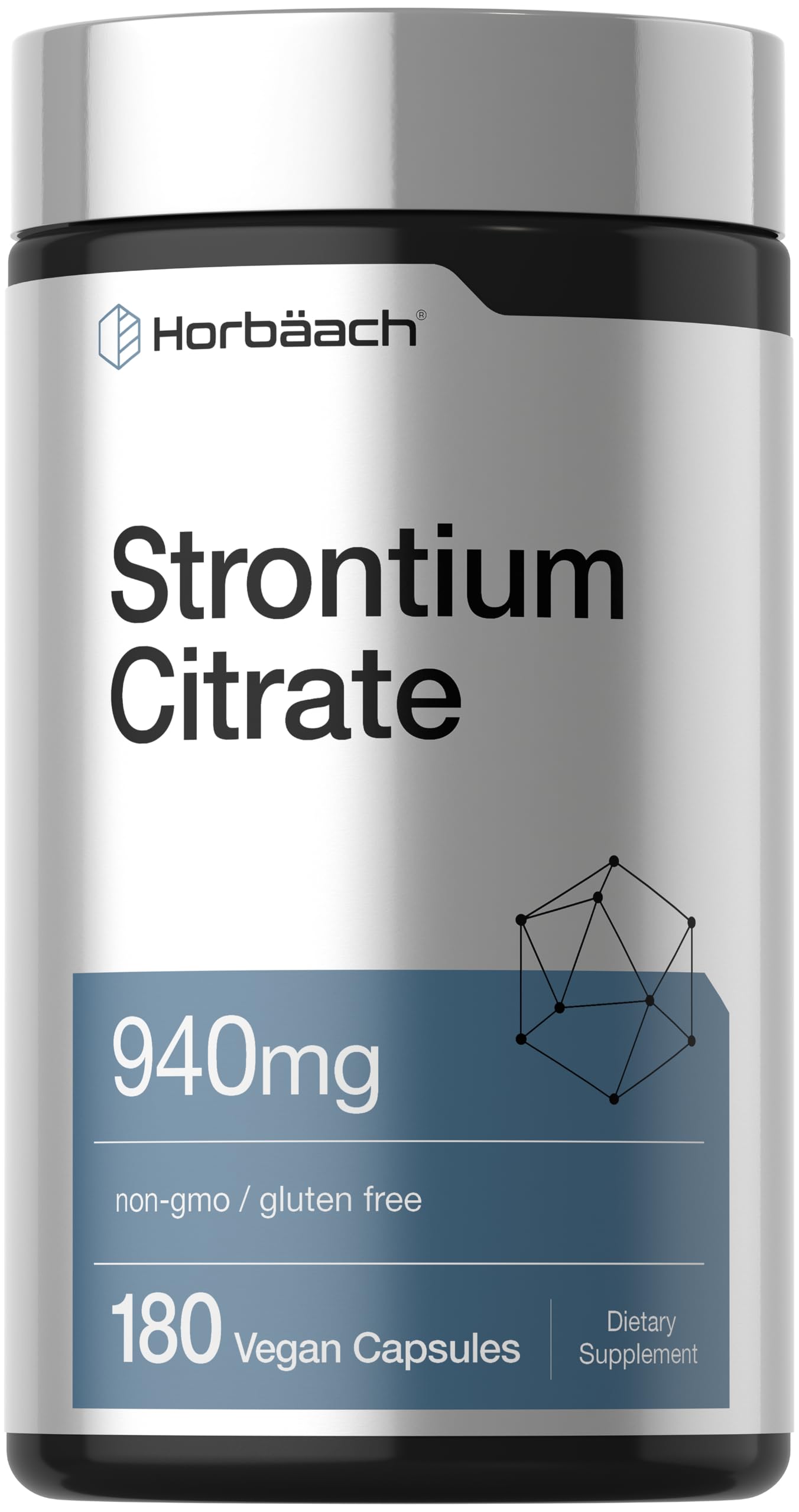 Horbäach Strontium Citrate 940 mg Capsule, 180 Capsules