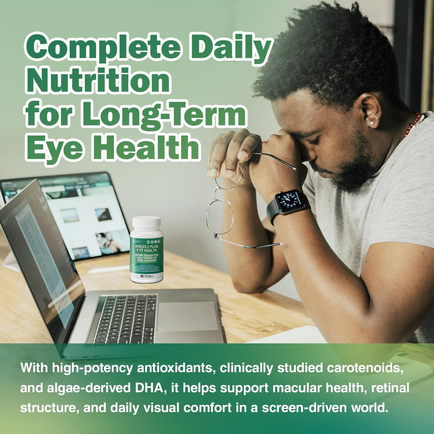 NUTRI POTENTIA AREDS 2 Plus Eye Vitamin Supplement Capsules 60 Count