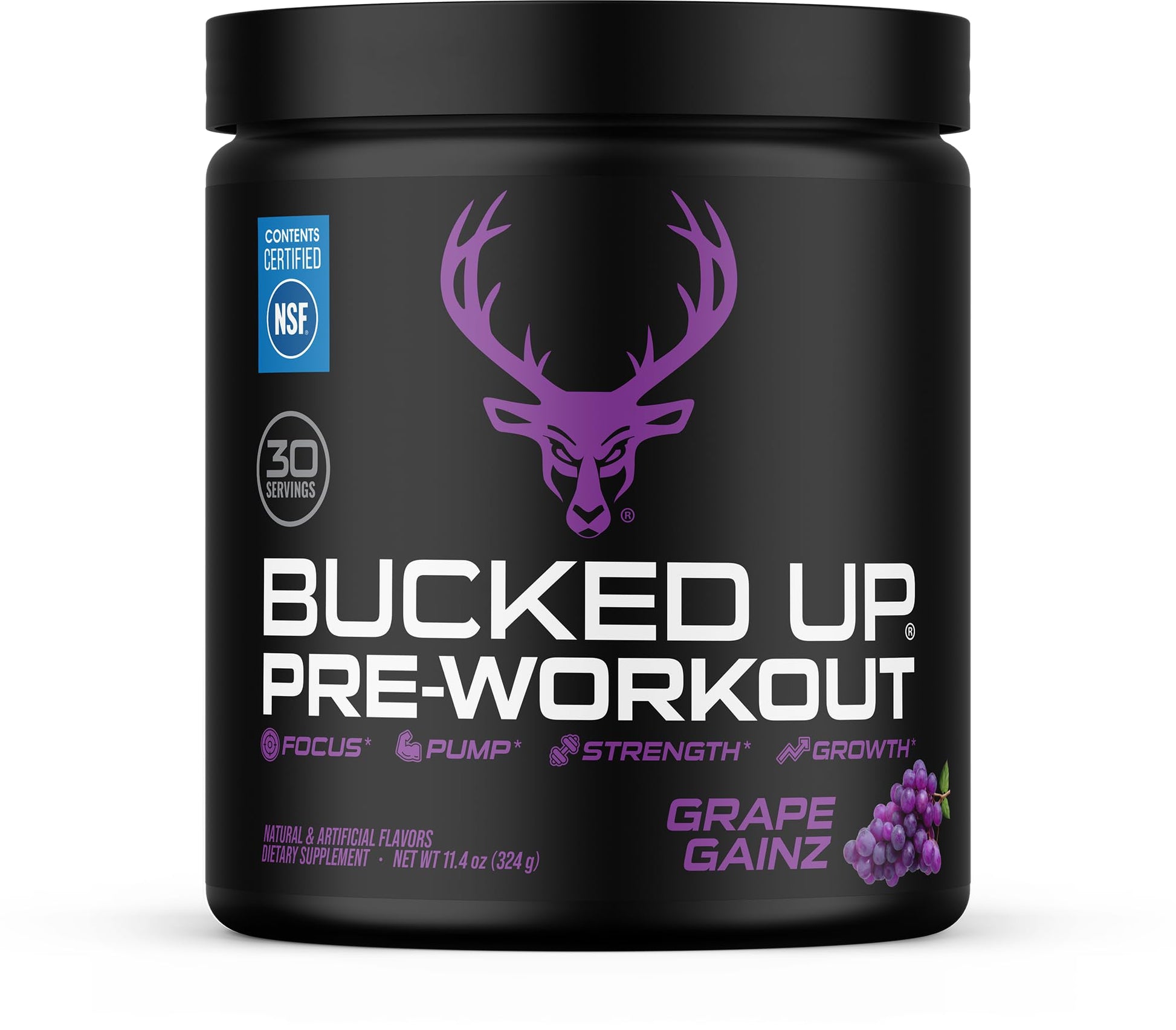 Bucked Up Pre Workout Powder (Grape) 10.99 Ounce