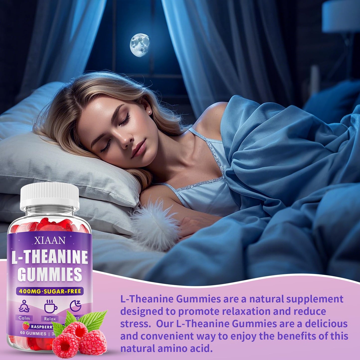 XIAAN L-Theanine Gummies 60 Count
