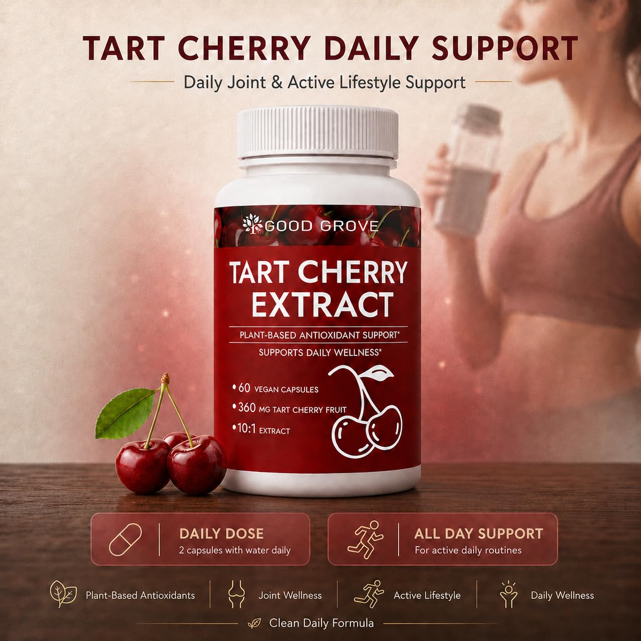 Edenvia Good Grove Tart Cherry Extract 60 Capsules