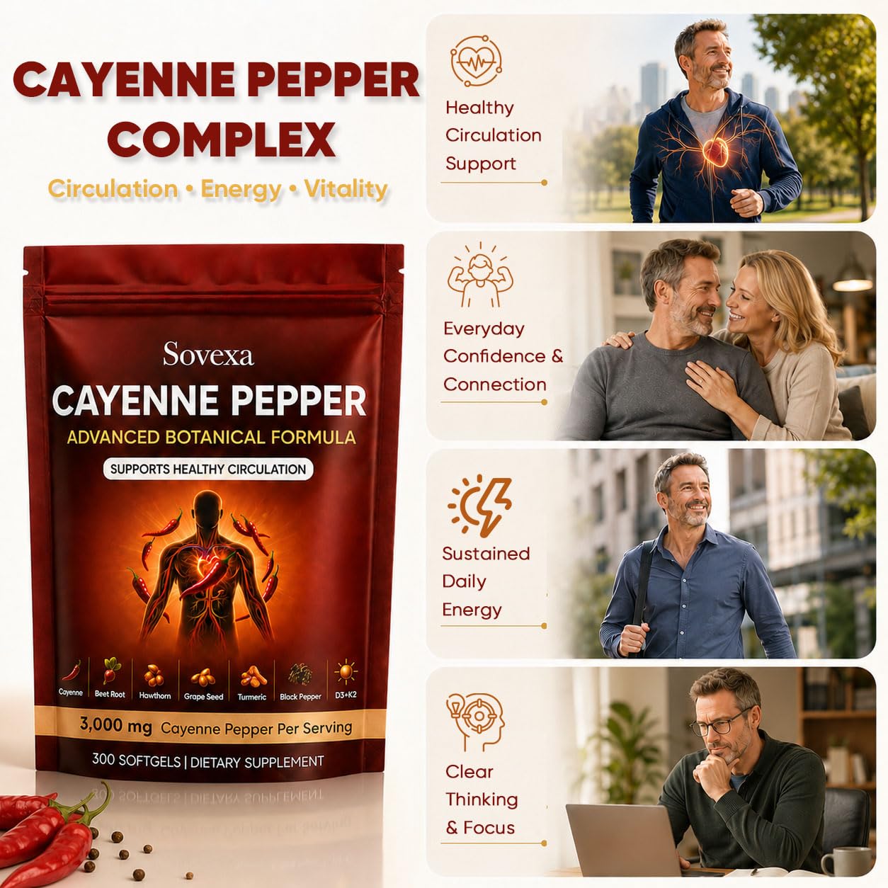 WDVNEX Sovexa Cayenne Pepper Softgels 300