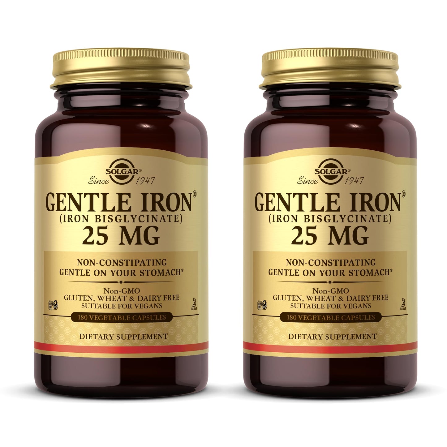 Solgar Gentle Iron 25 mg Vegetable Capsules, 360 Capsules
