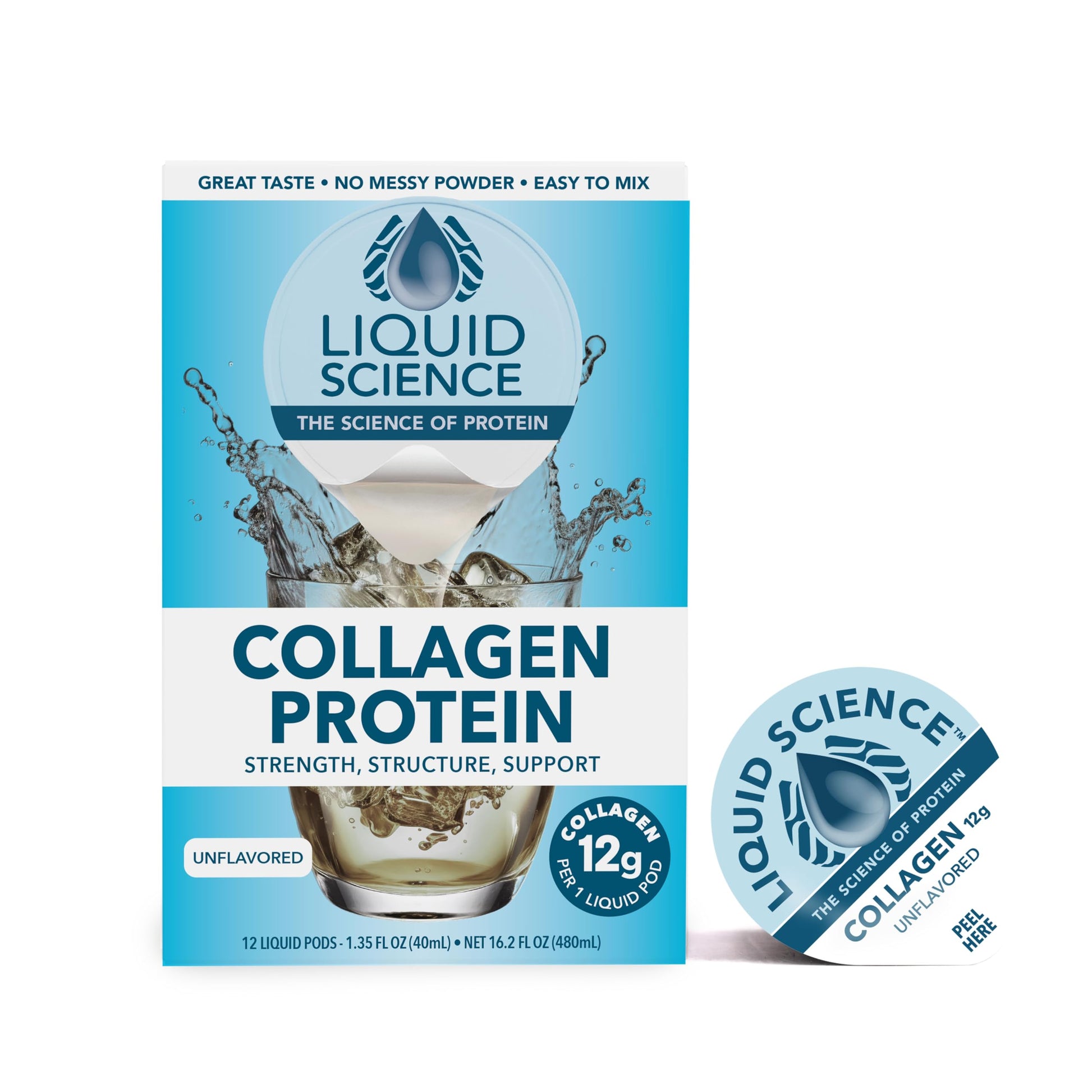 Java House Liquid Science Unflavored Single Serve Collagen Pods Capsule 12 Count