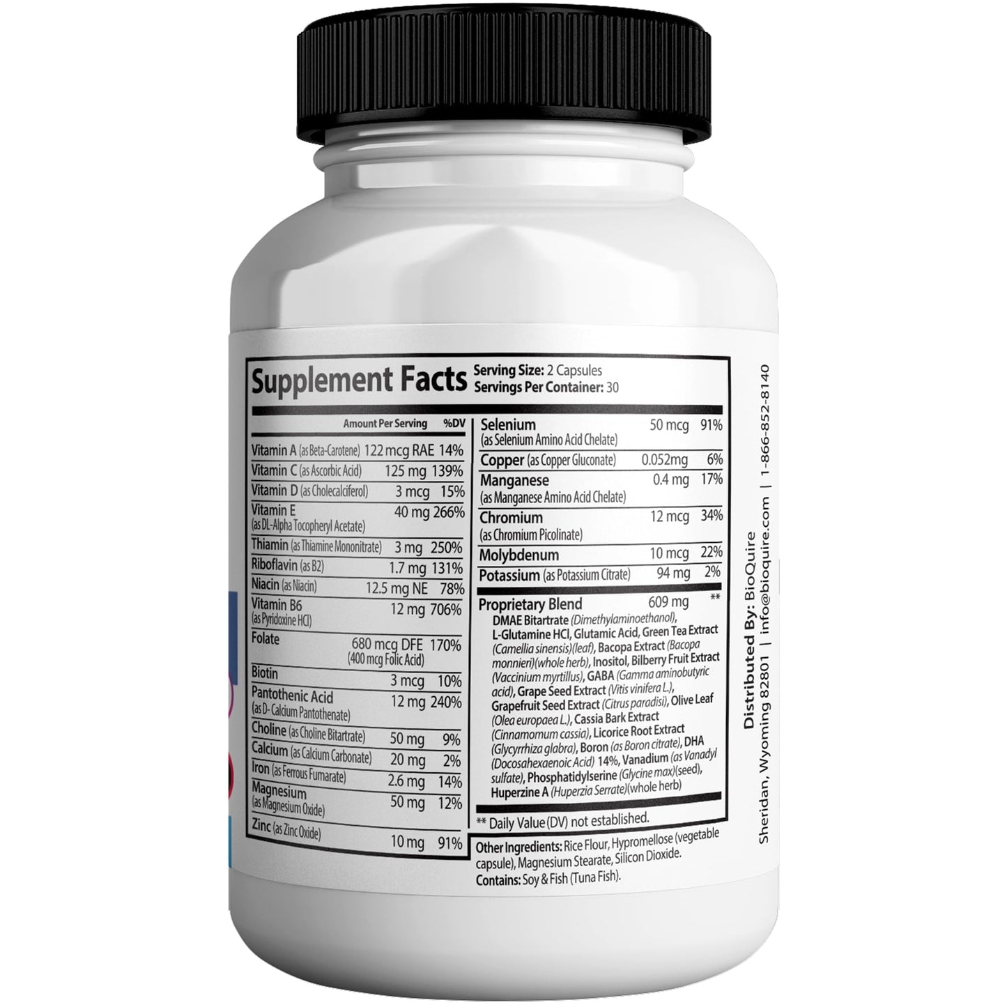 BIOQUIRE Mentalift Pro MAX Extra Strength Memory & Focus Supplement Capsule, 60 Capsules