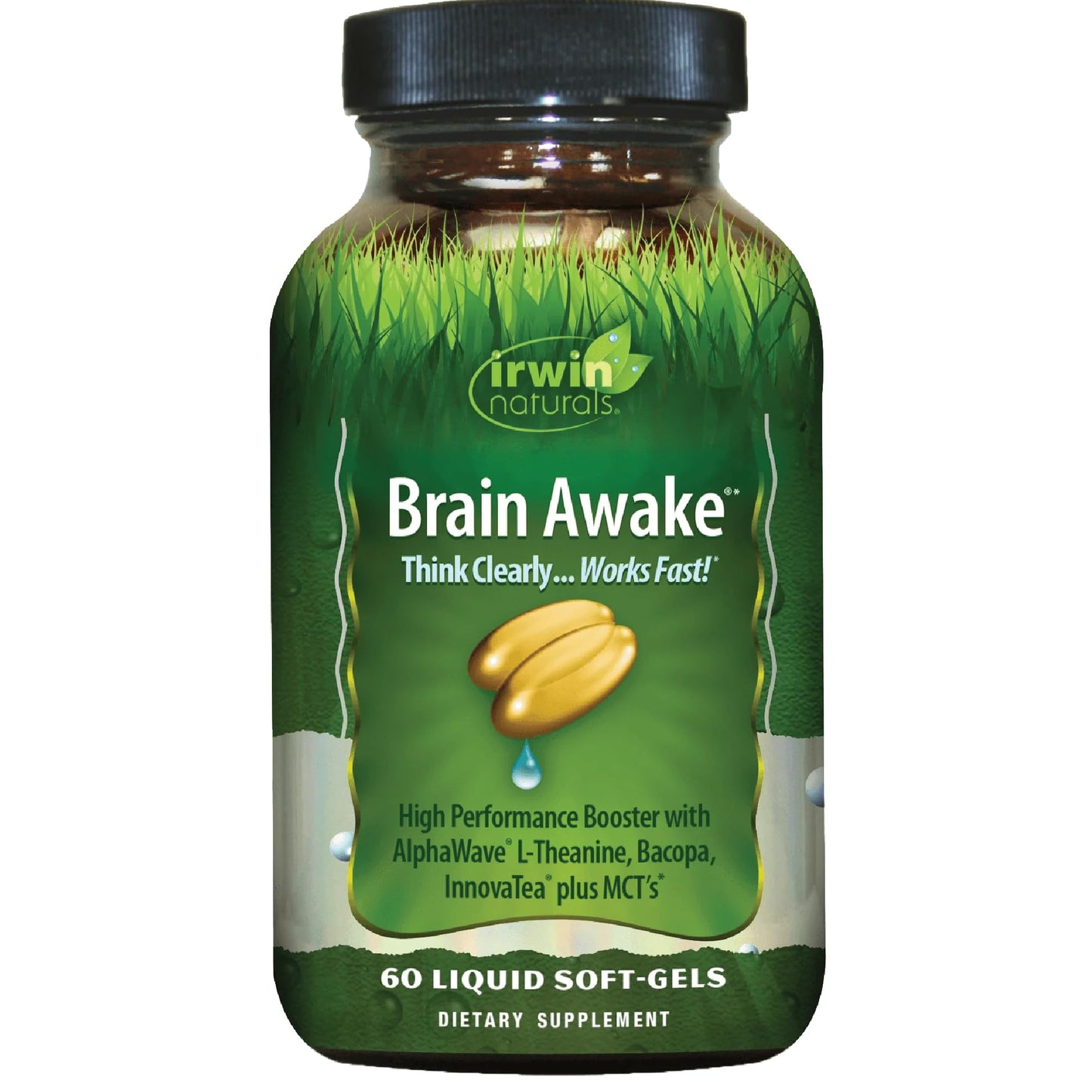Irwin Naturals Brain Awake Focus & Concentration Softgels, 60 Count