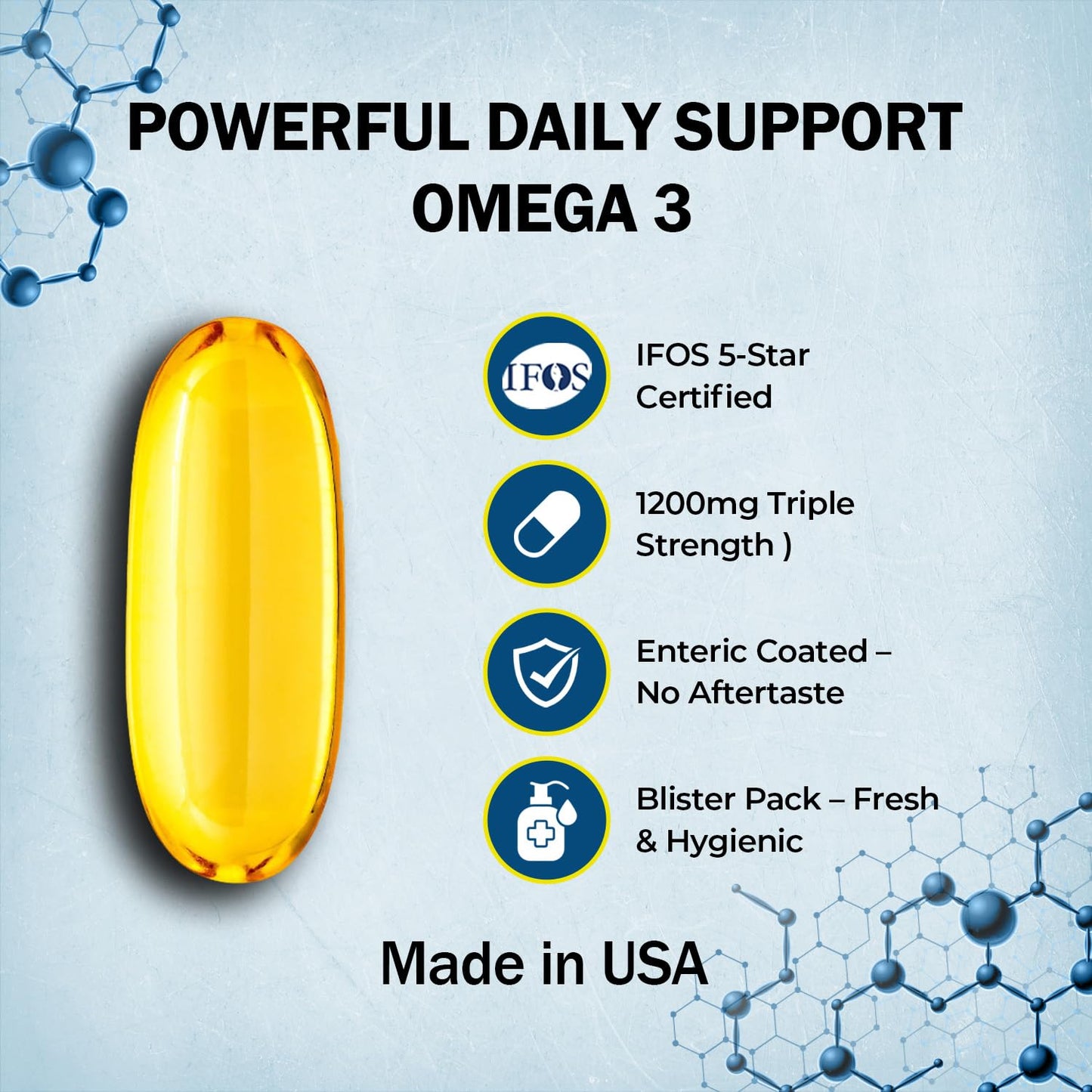 VitalRemedyMD Omega-3 Fish Oil 1200mg (750 DHA+450 EPA) Softgels 30