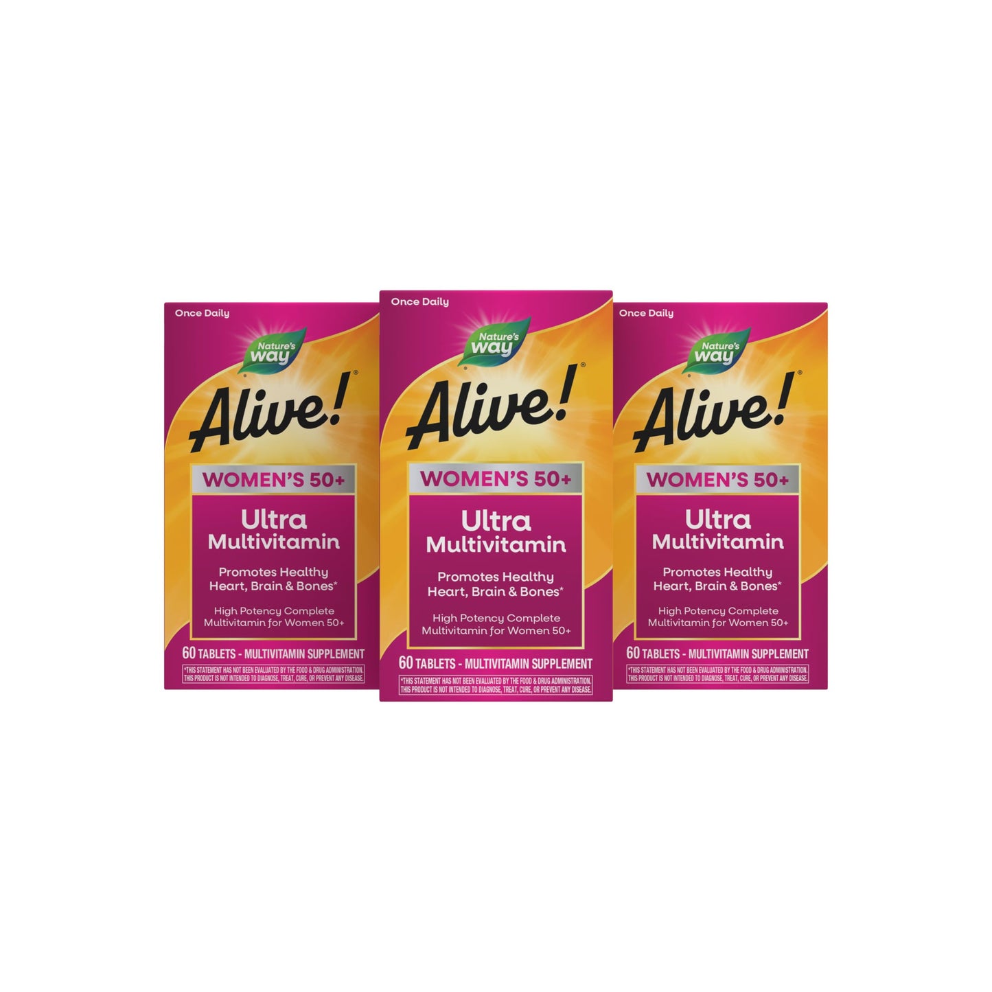 Nature's Way Alive! Women's 50 Plus Ultra Potency Multivitamin, 180 Tablets
