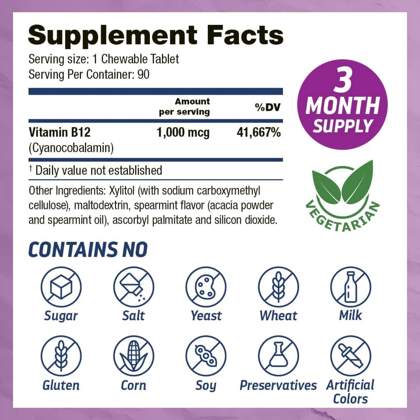 Dr’s Hope Vitamin B12 1000mcg Capsules 90