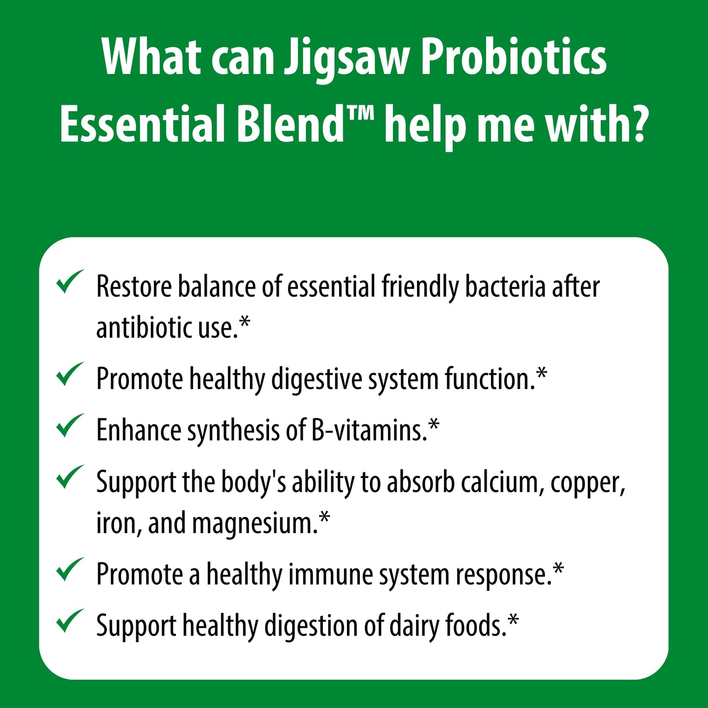 Jigsaw Health Probiotics Essential Blend Capsule 90 Count