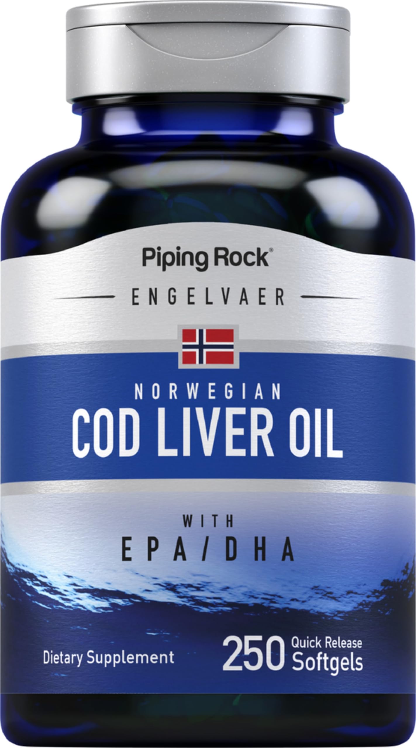 Piping Rock Cod Liver Oil Softgels 250