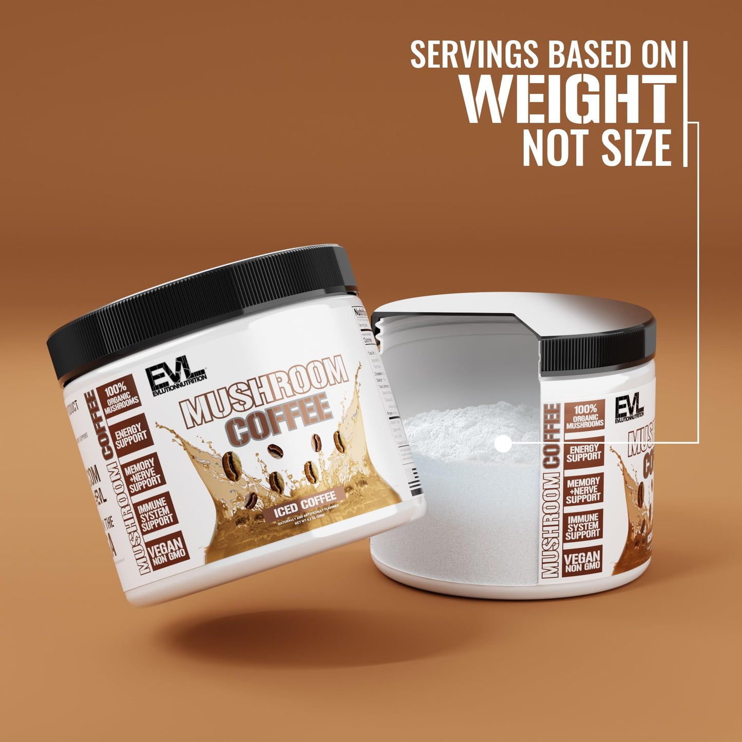Evlution Mushroom Coffee Powder 4.2 Ounce