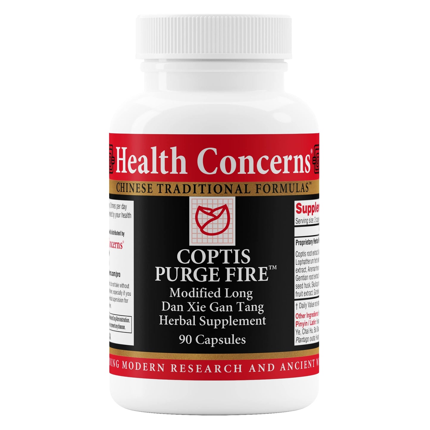 Health Concerns Coptis Purge Fire Formula Capsule 90 Count