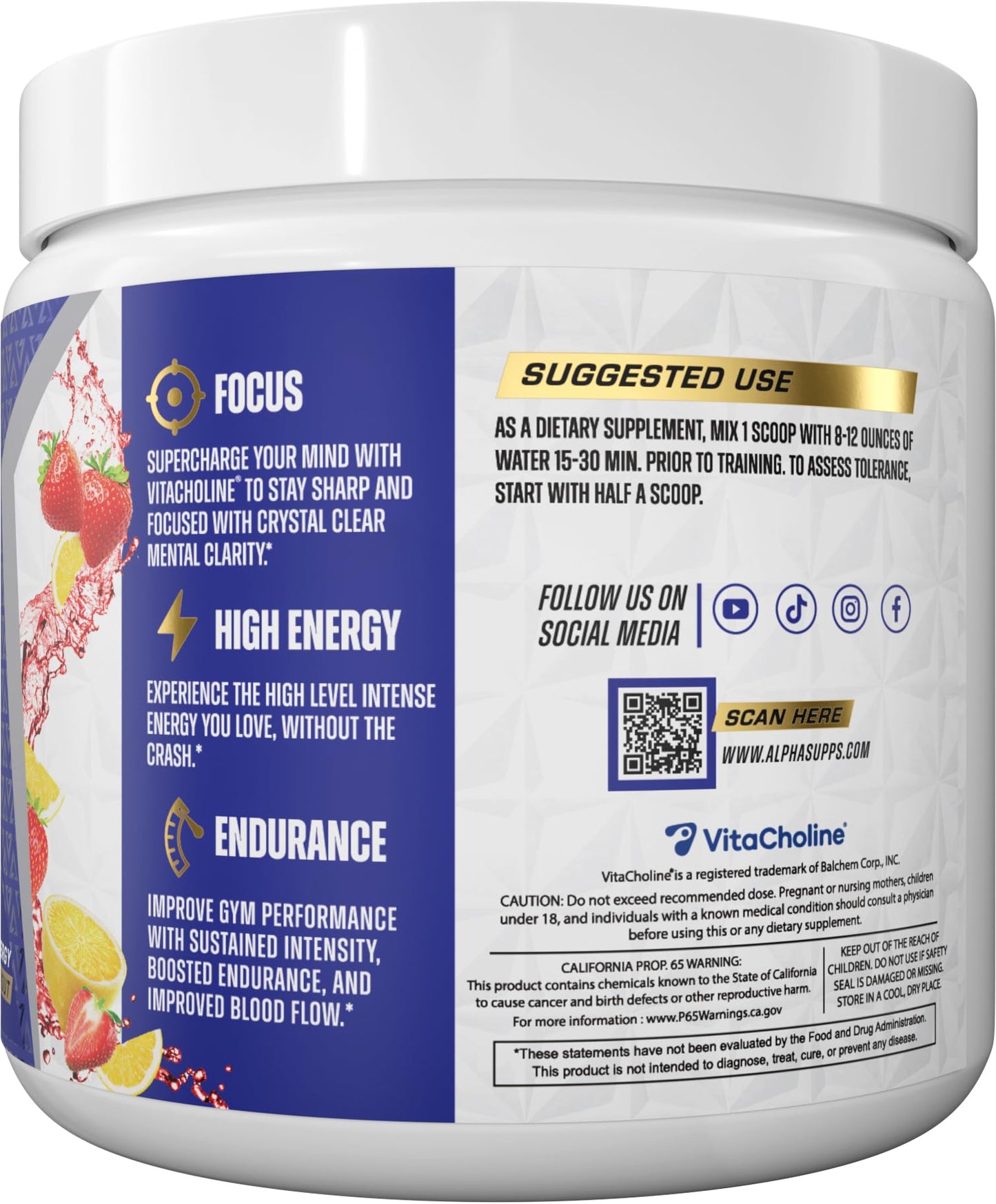 Alpha Supps Pre-Workout Powder 10.6 Ounce