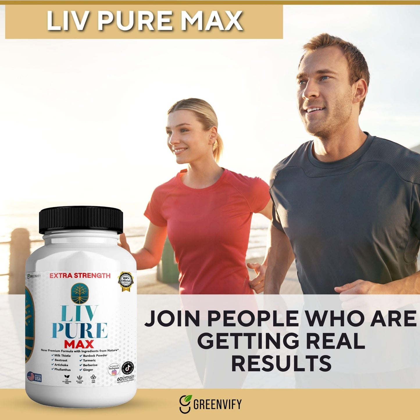 GREENVIFY Liv Pure Max Extra Strength Liver Support Supplement Capsule 300 Count