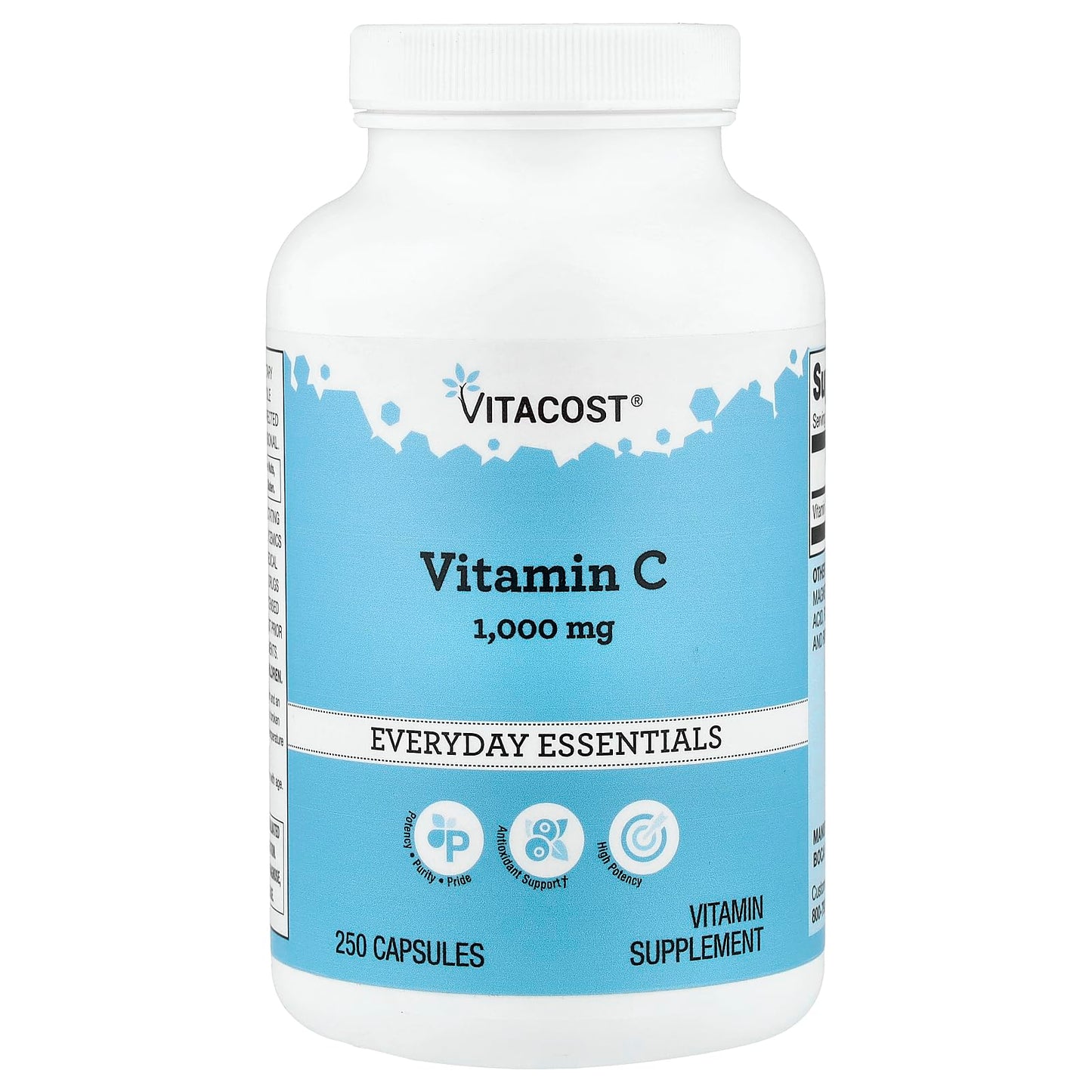 Vitacost Vitamin C 1000 mg Capsule, 30 Count