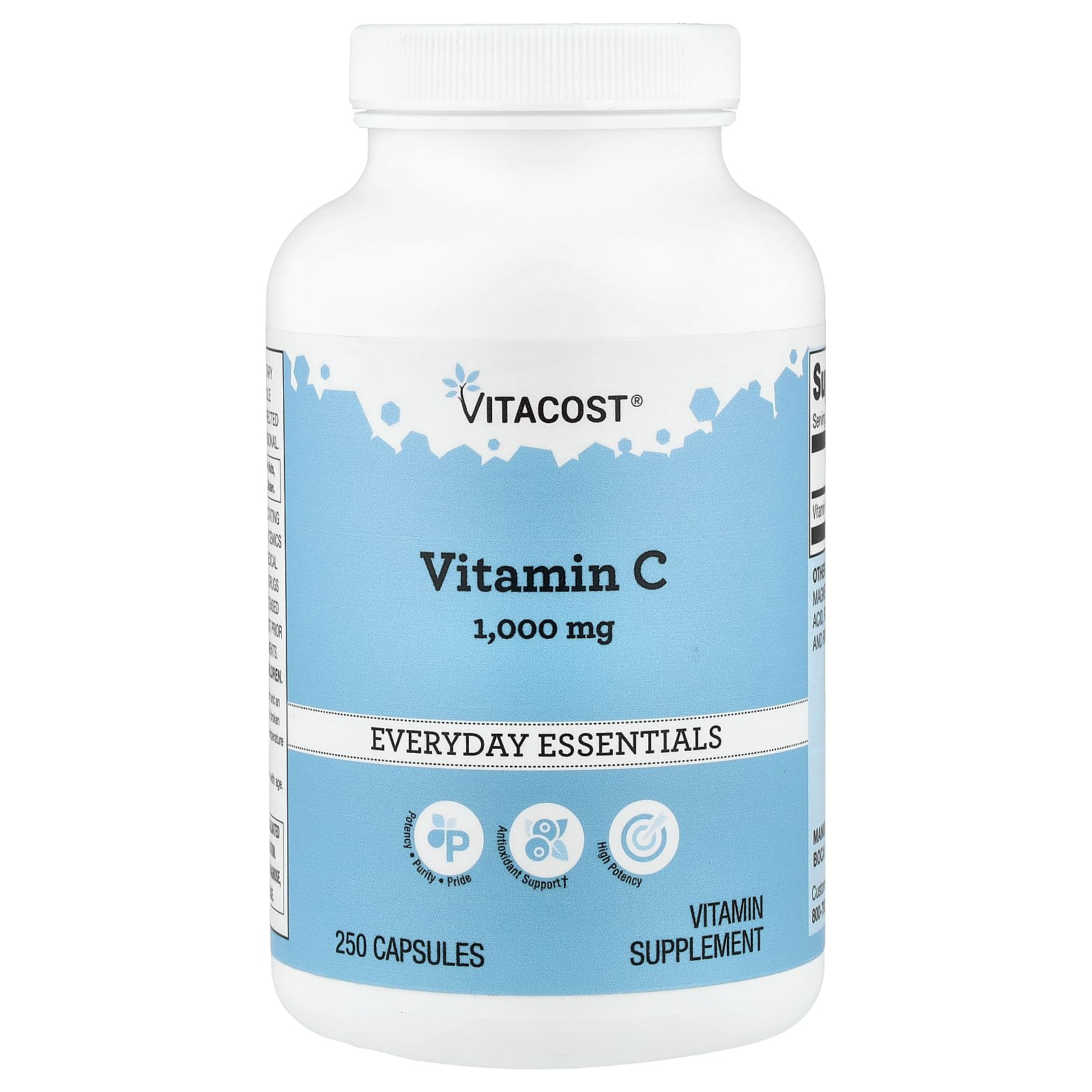 Vitacost Vitamin C 1000 mg Capsule, 30 Count