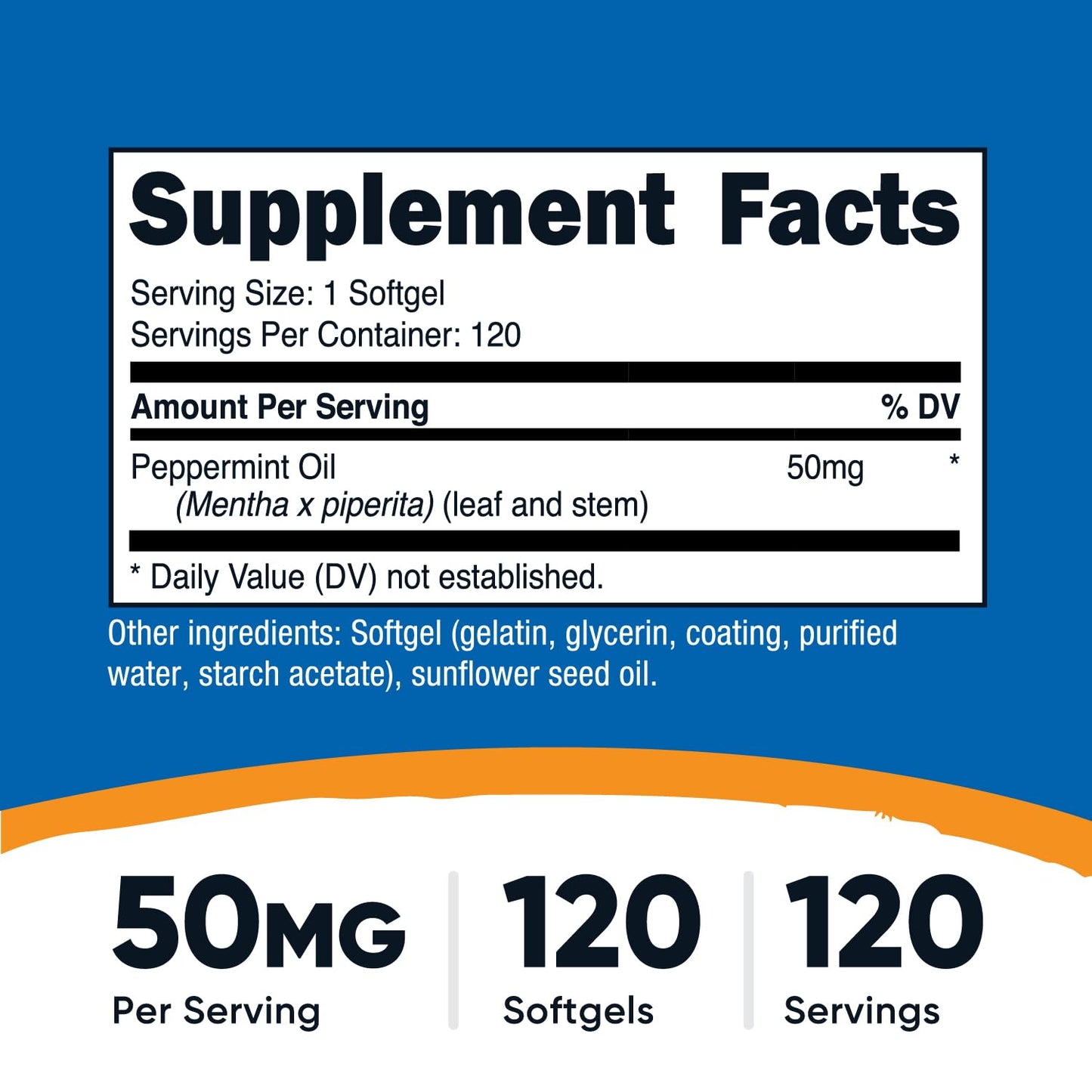 Nutricost Peppermint Oil Softgels 120 Softgels