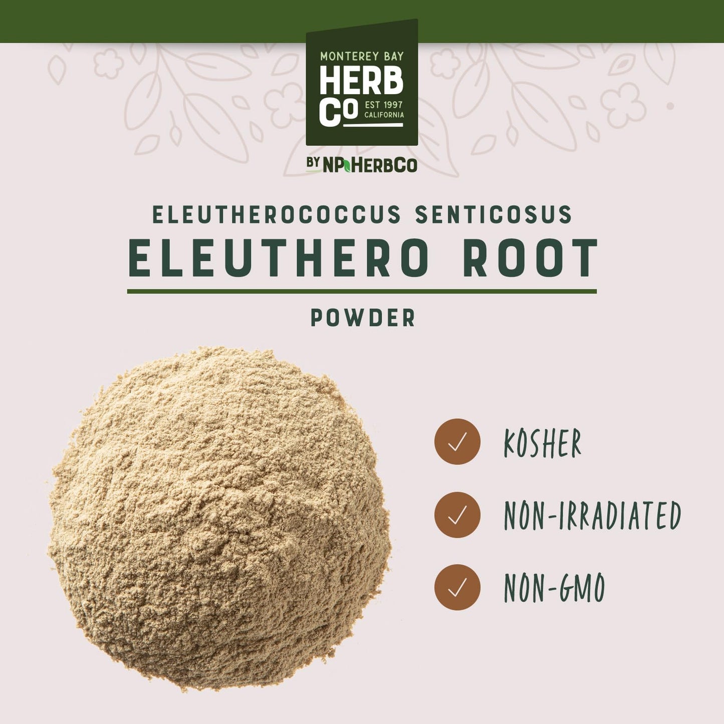 MONTEREY BAY HERB CO Eleuthero Root Powder 16 Ounce