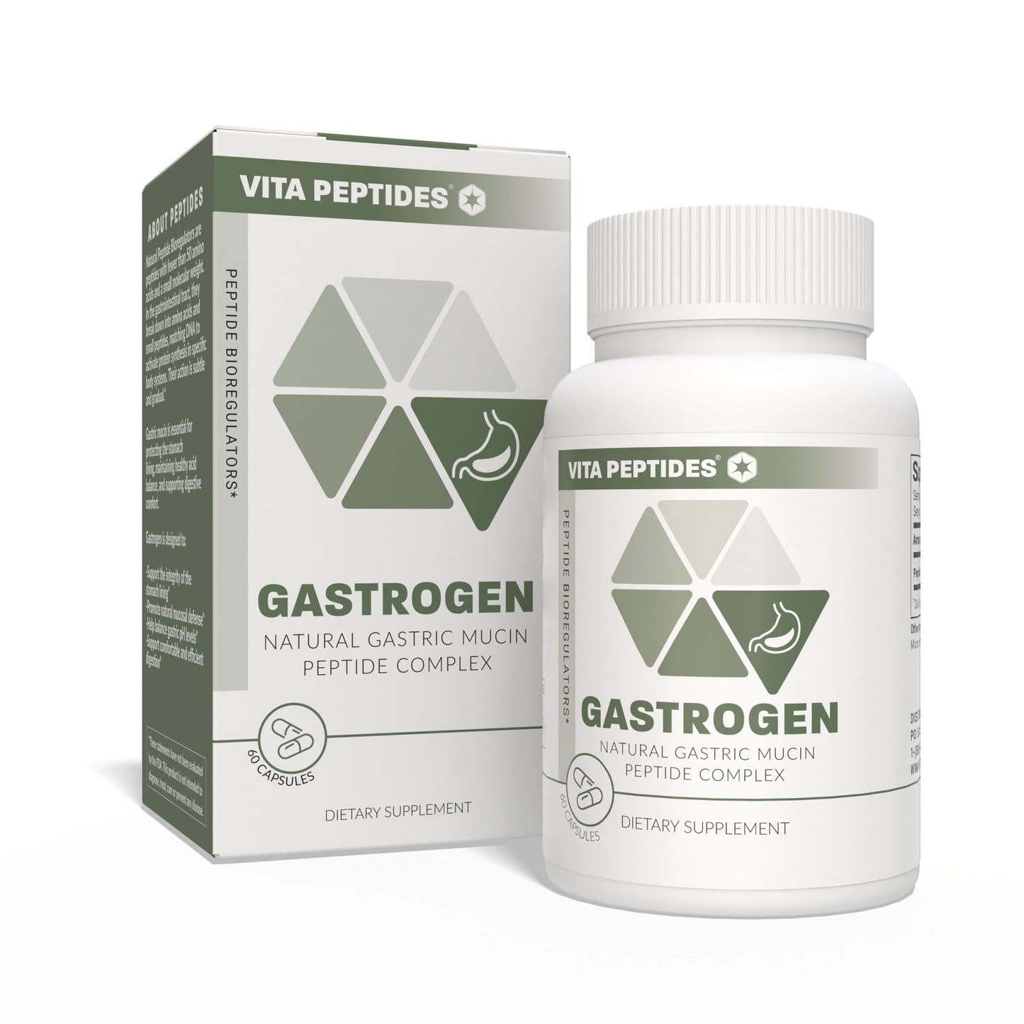 Vita Peptides Gastrogen Gastric Mucin Natural Peptide Bioregulator Capsule, 60 Count