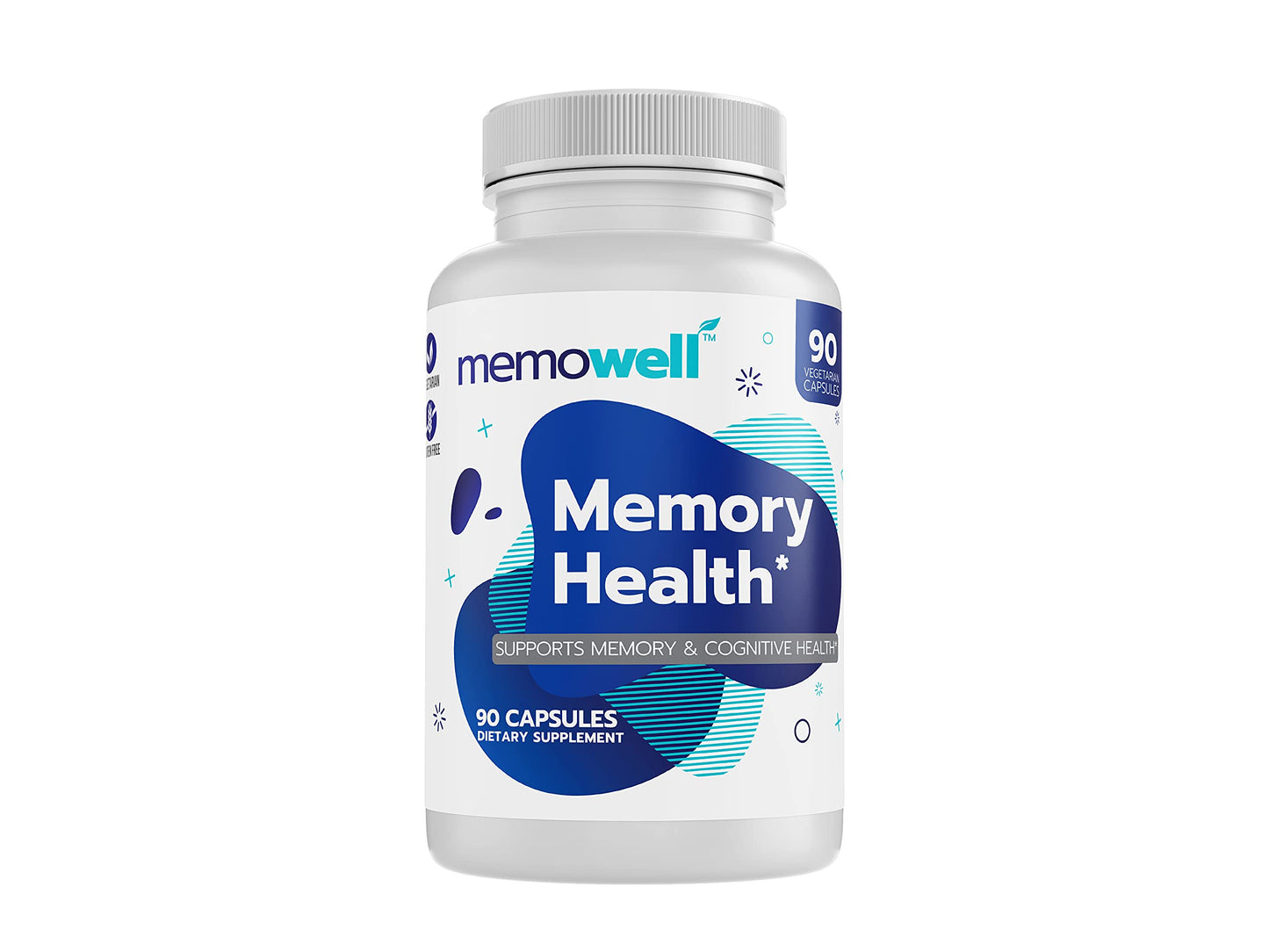 Memowell Brain Supplement Advanced Memory Formula for Brain Health, 90 Capsules