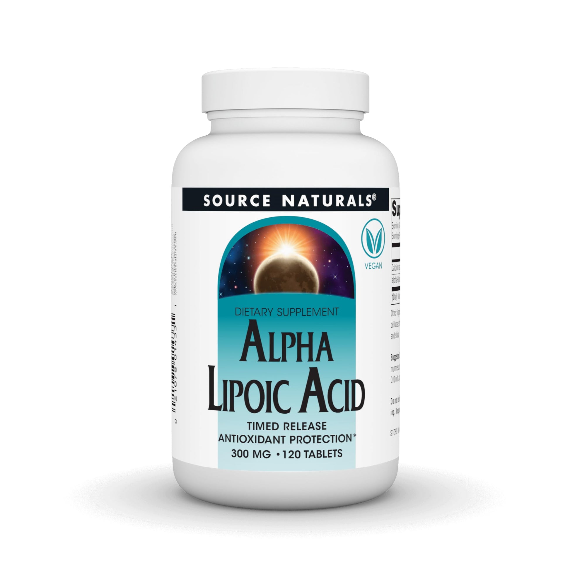 Source Naturals Alpha Lipoic Acid Time Released Antioxidant Protection 120 Tablets