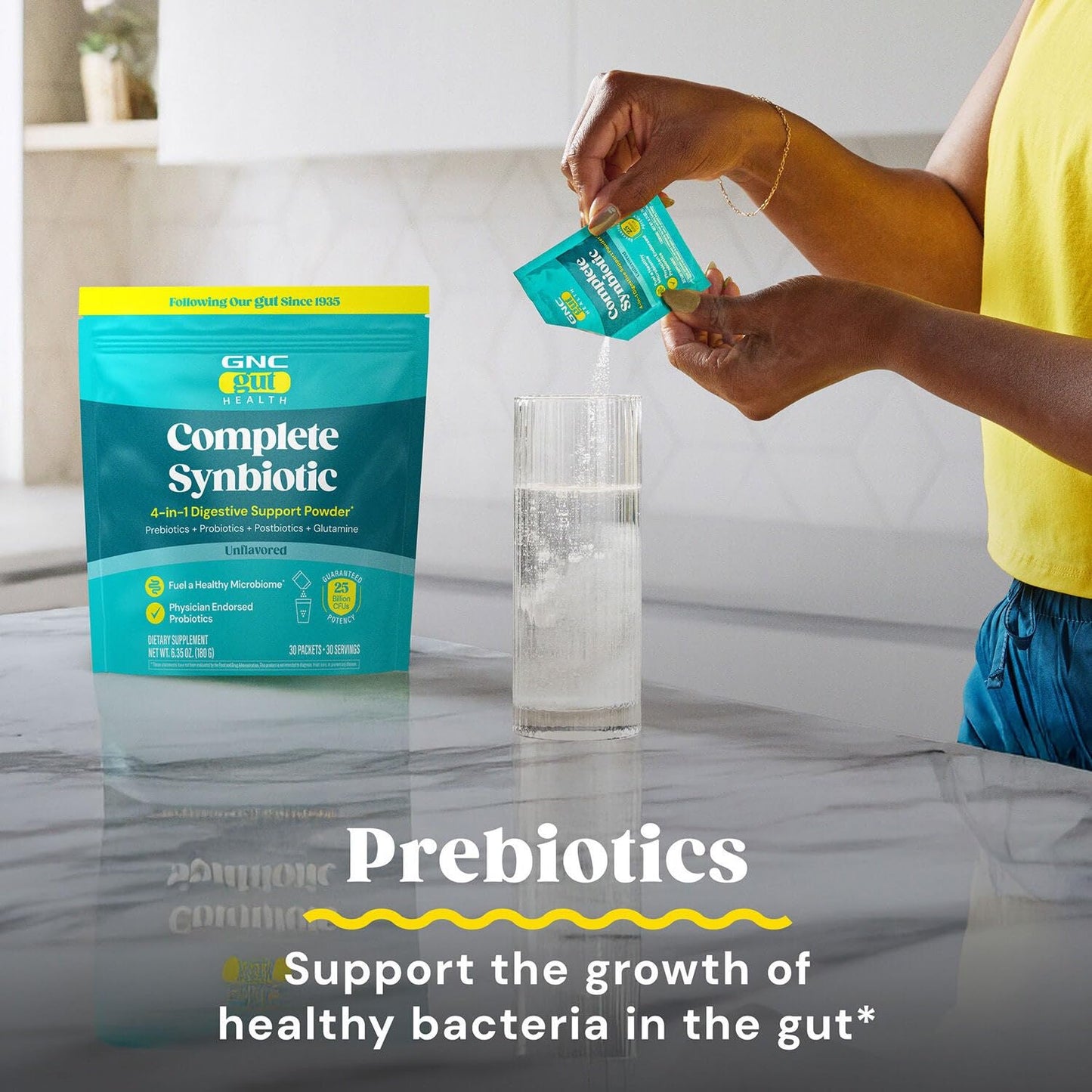 GNC Complete Synbiotic 4-in-1 Digestive Support Powder, 6.35 Ounce