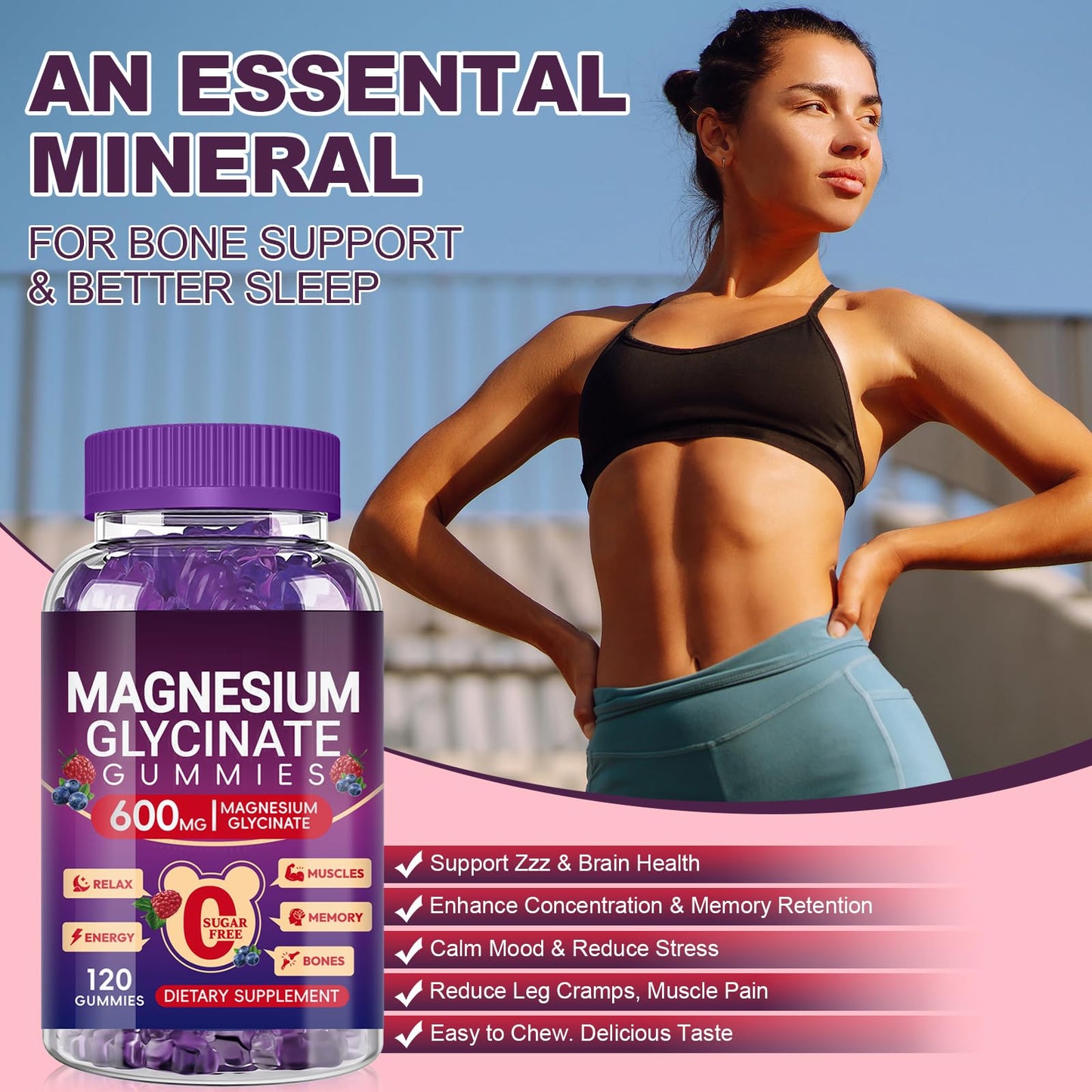 Cytona Magnesium Glycinate Gummies 120 Count