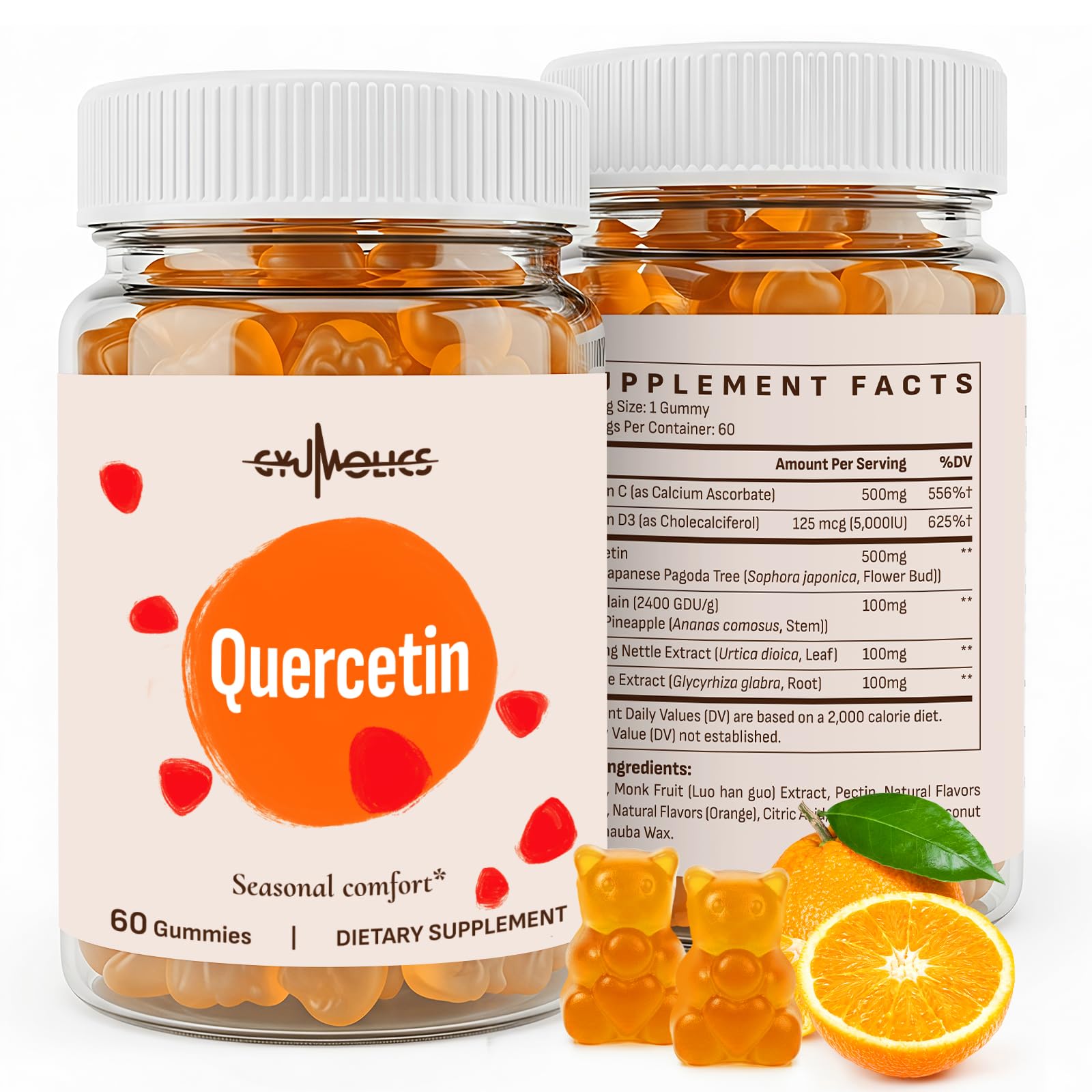 Gyumolics Quercetin 500mg Gummies for Kids, 120 Gummies