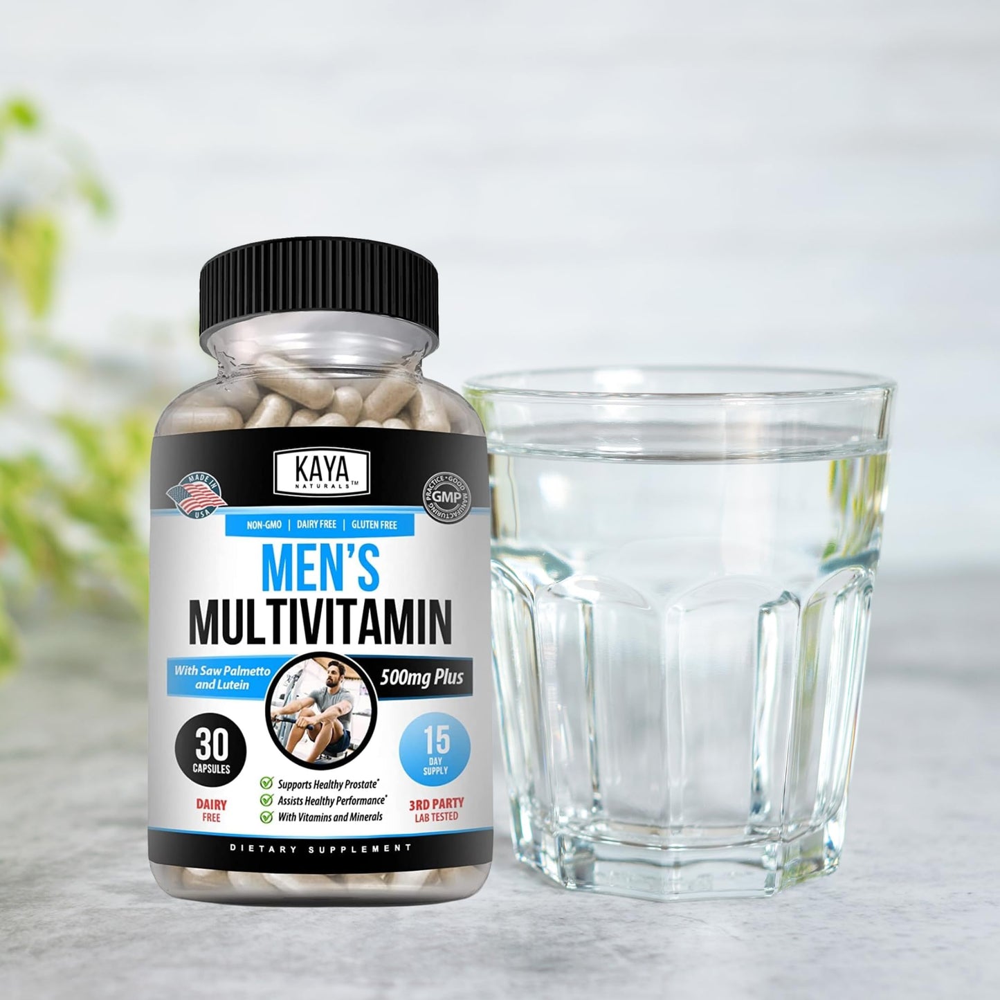 Kaya Naturals Multivitamin for Men - Men's Prostate Multivitamin Capsule, 30 Count