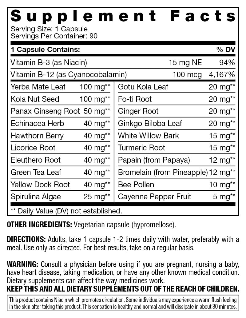 Fresh Start Ultra Herbal Start Energy Booster 90 Capsules