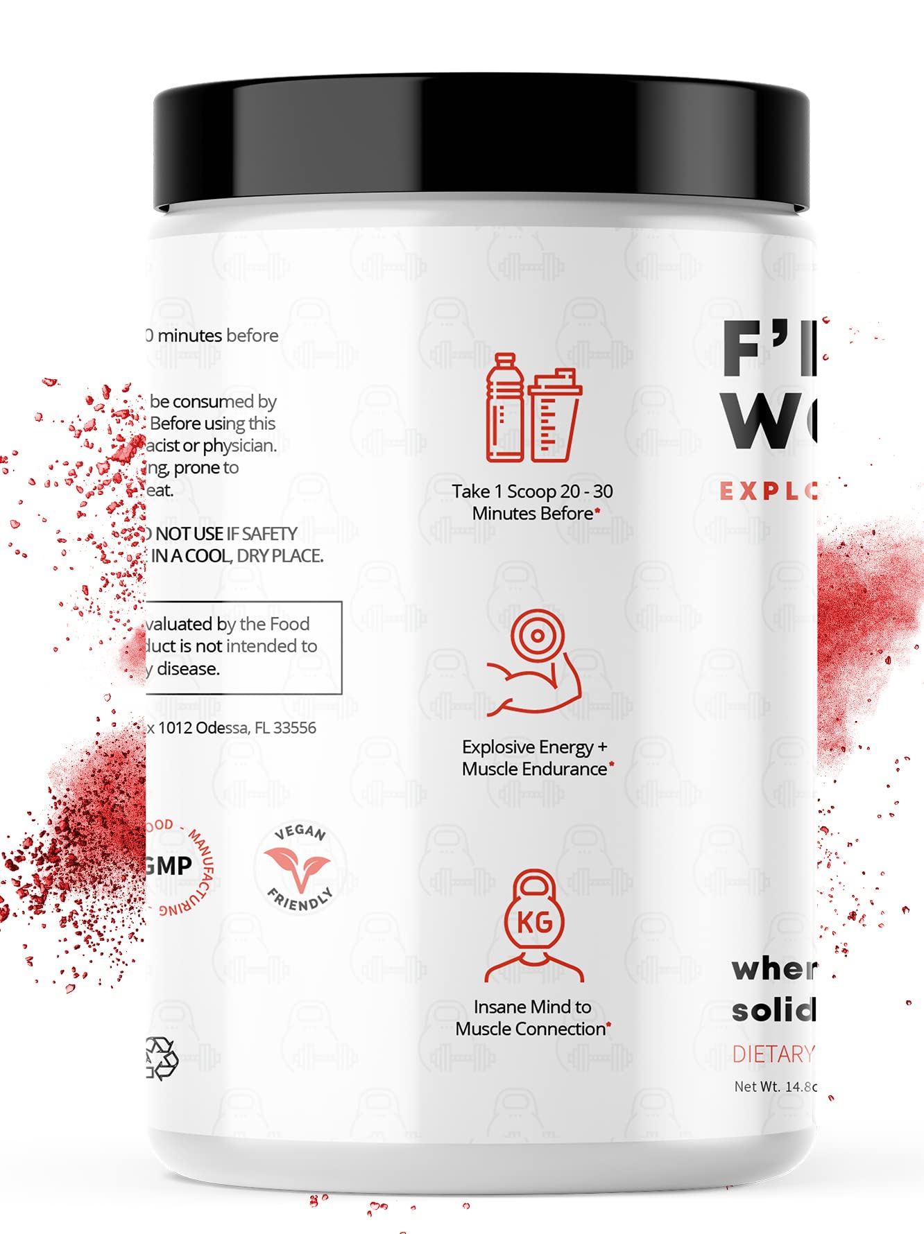 F'ing Workout Explosive Pre-Workout Supplement Powder 15.66 Ounces