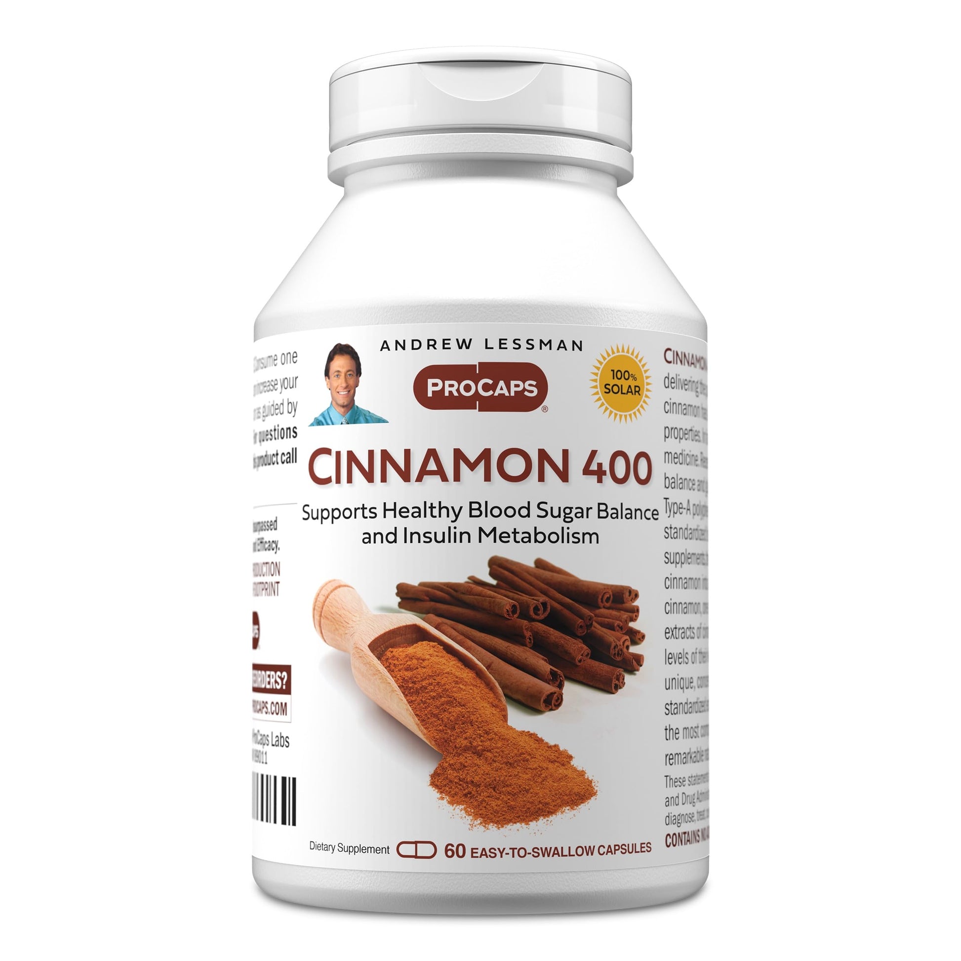 ANDREW LESSMAN ProCaps Cinnamon 400 mg Capsule, 60 Capsules