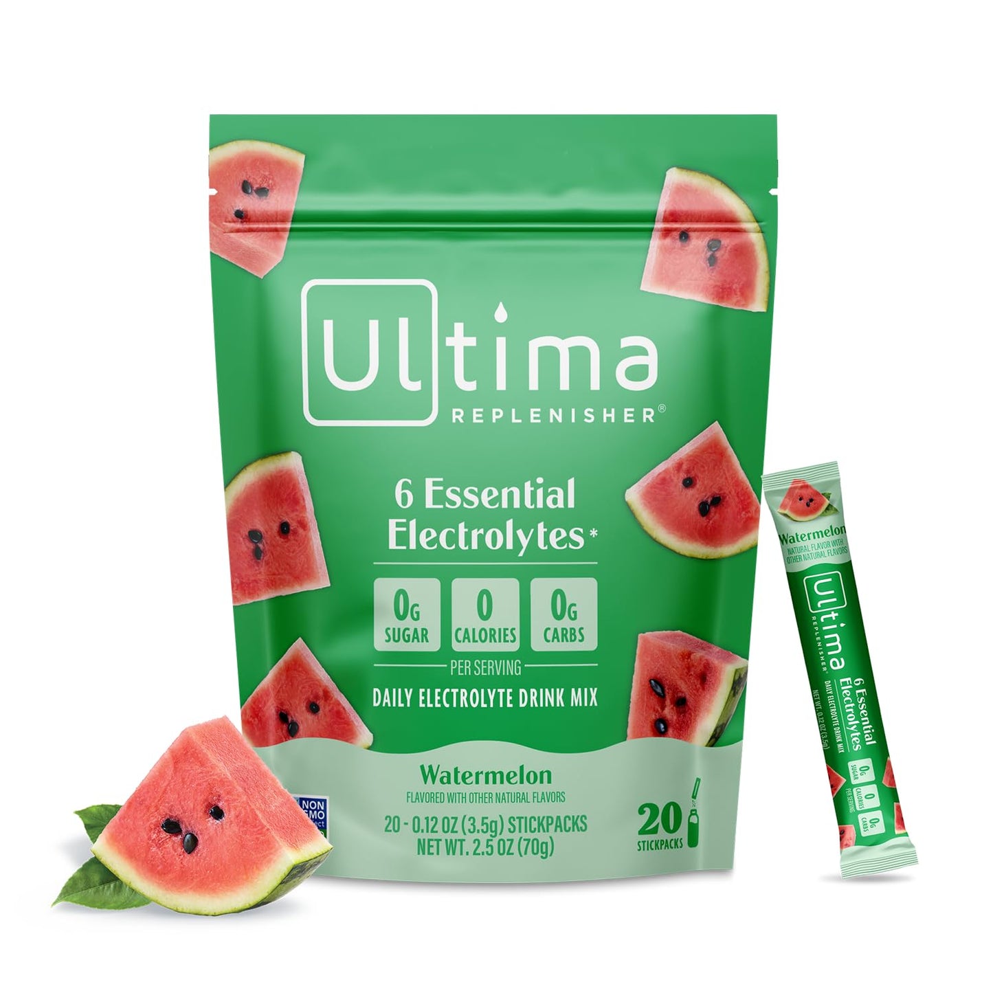 Ultima Replenisher Daily Electrolyte Powder Watermelon, 20 Stickpacks