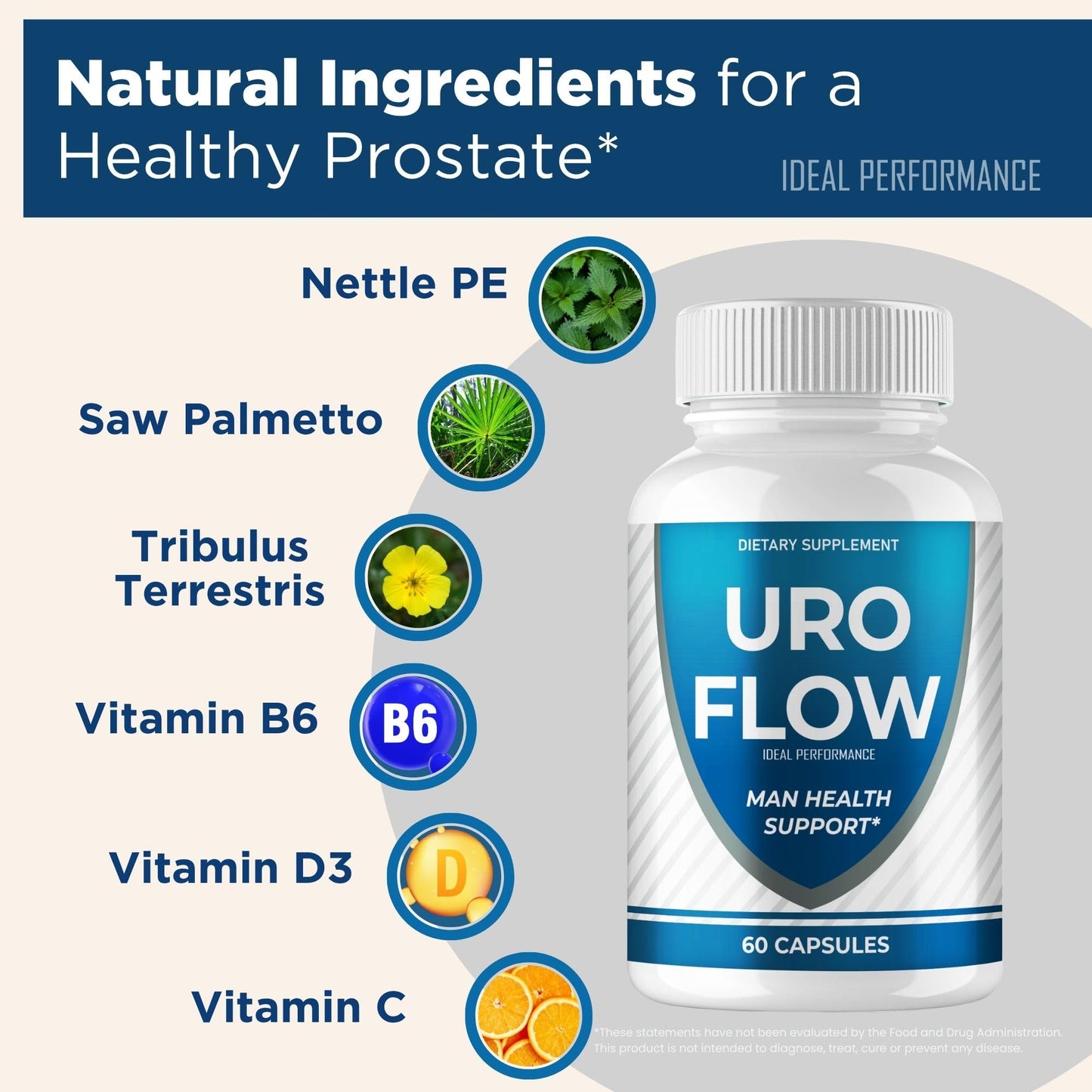 Ideal Performance Uroflow for Men Capsules, 60 Count