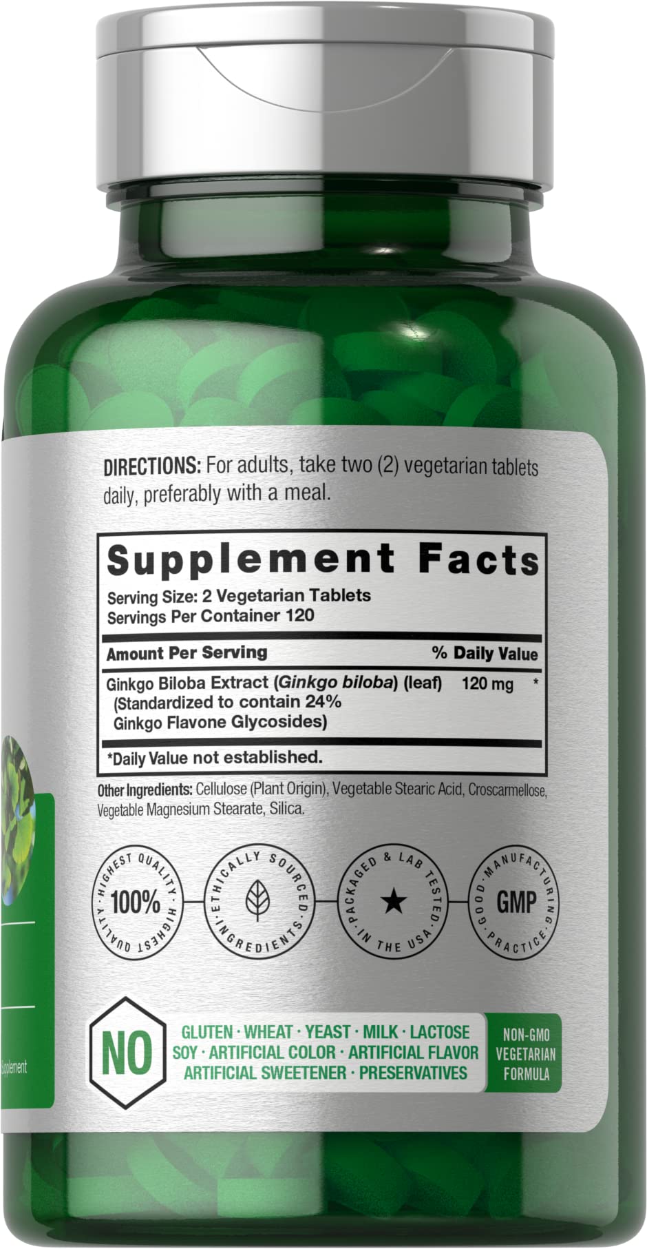 Horbäach Ginkgo Biloba Supplement 120 mg Tablet 240 Tablets