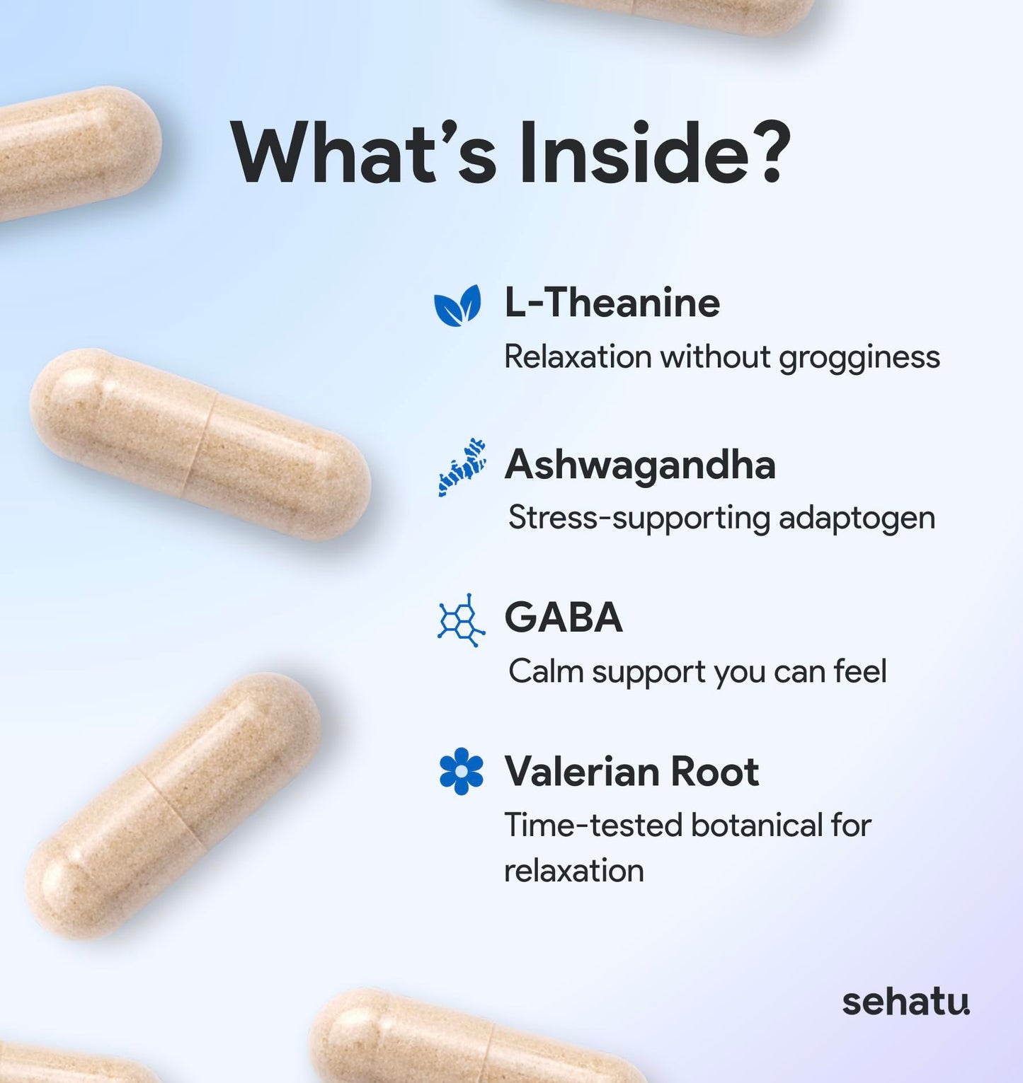 SEHATU Relax Plus Stress Relief Supplement 60 Capsules