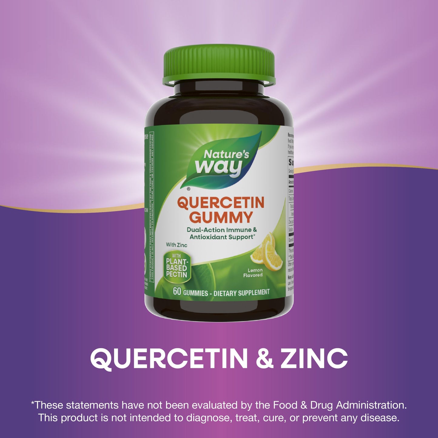 Nature's Way Quercetin Gummies with Zinc 60 Count