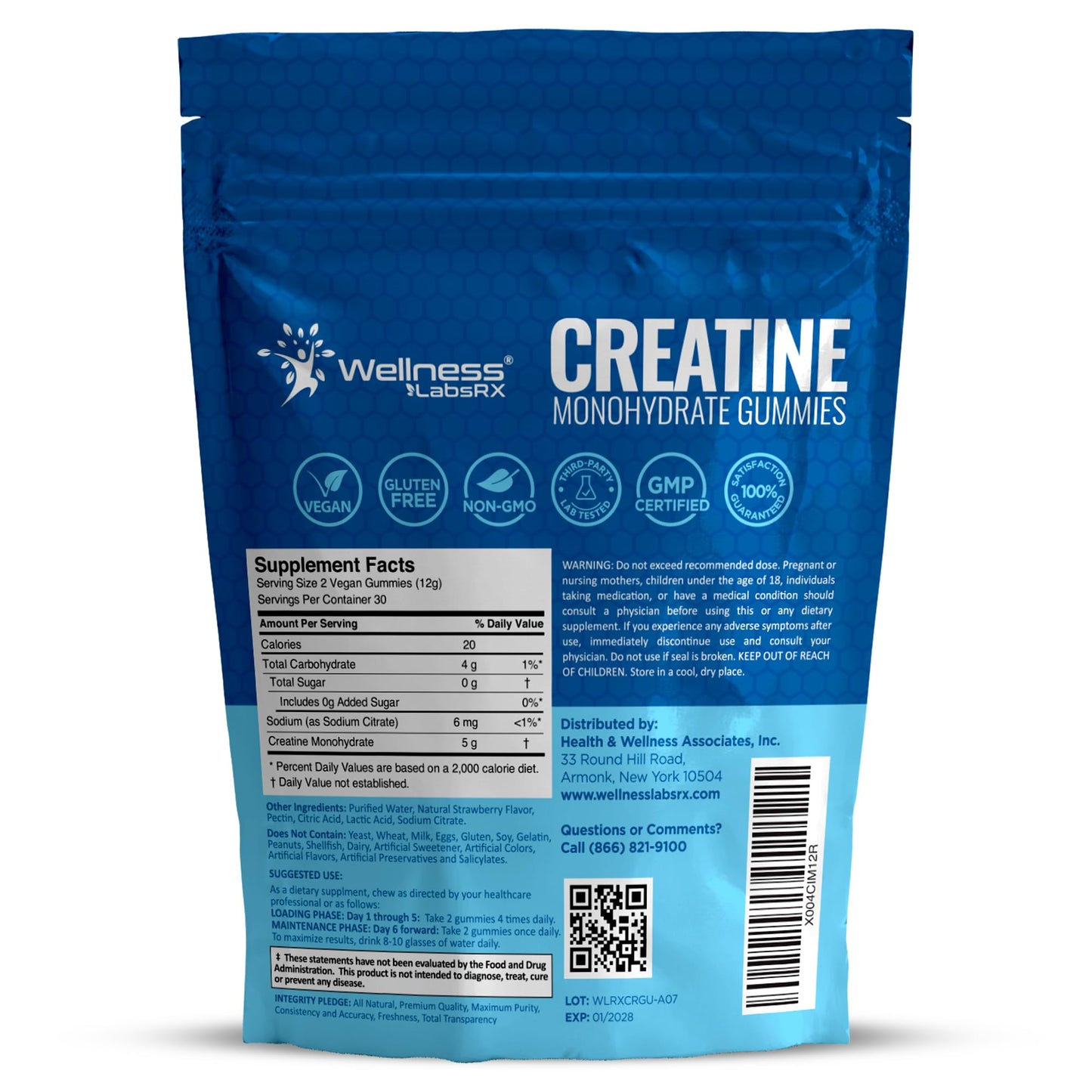 WELLNESS LABSRX Creatine Monohydrate Gummy 60