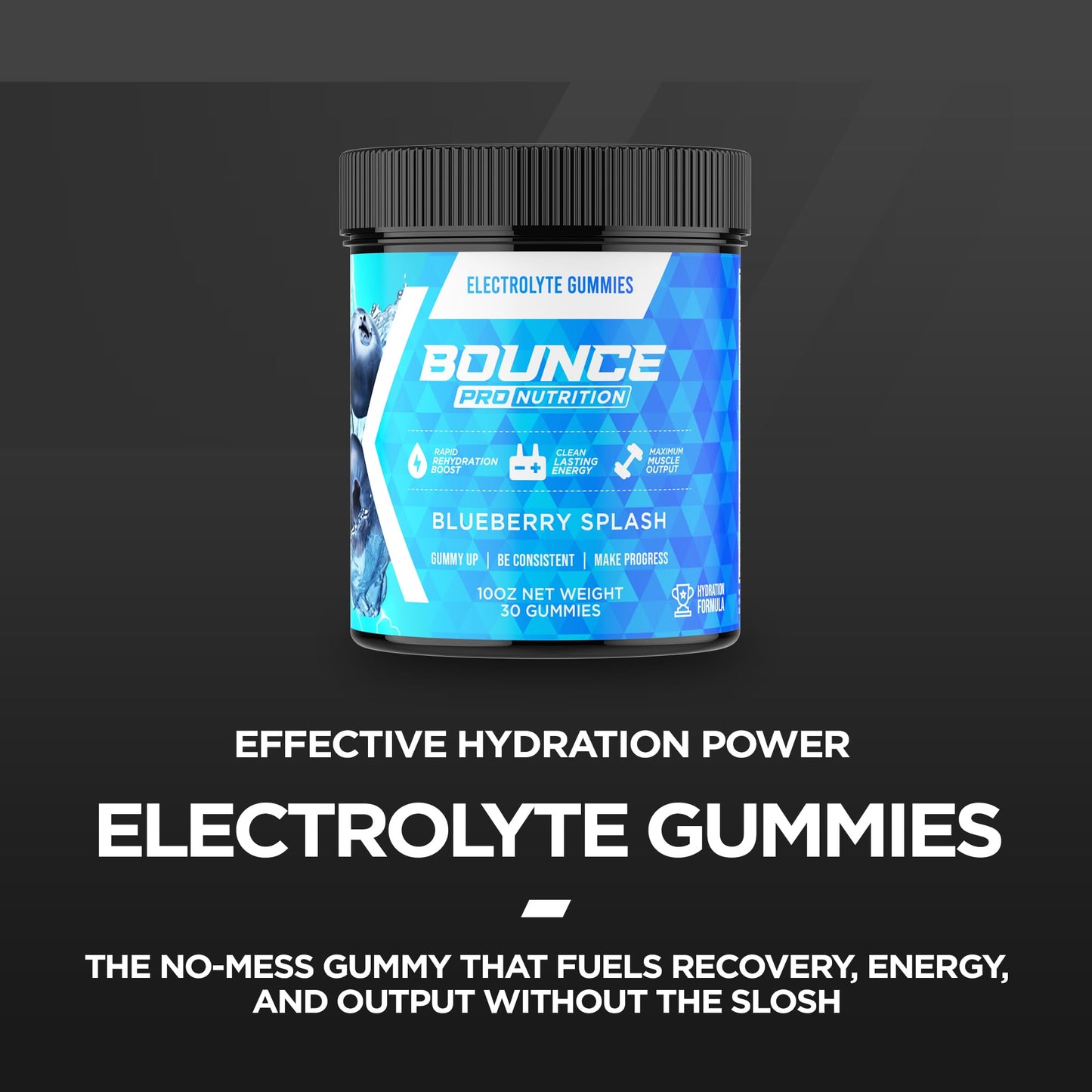 Bounce Pro Hydration Electrolyte Gummies 30 Count