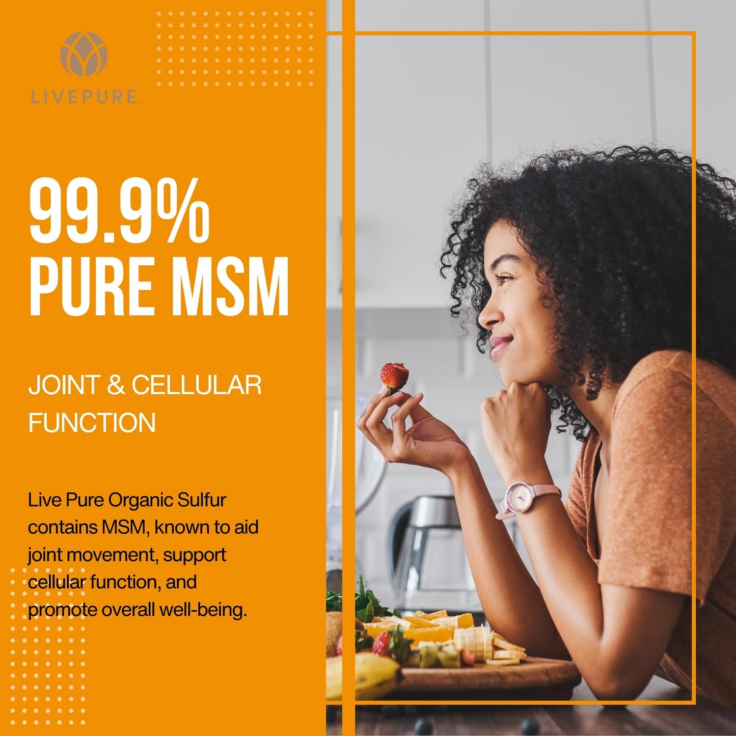PURE Organic Sulfur MSM 180 Capsules