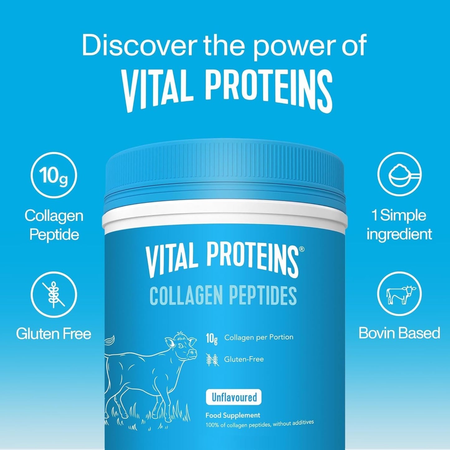 Vital Proteins Unflavored Collagen Peptides Powder 19.3