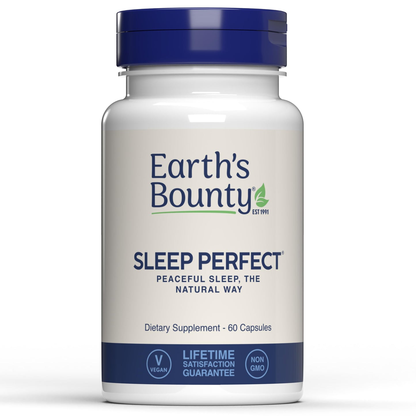 Earth's Bounty Sleep Perfect Natural Sleep Aid with Herbal Extracts and L-theanine No Grogginess Capsule 60 Count